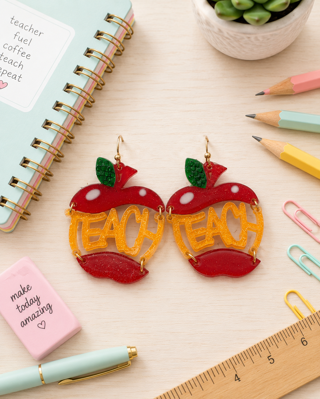 Apple Teach Earrings