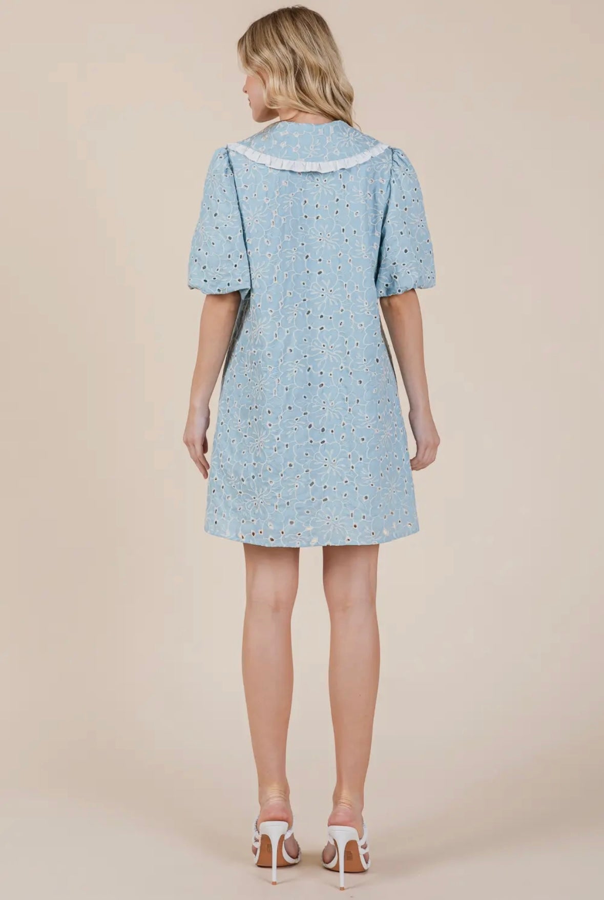 Baby Blue Eyelet Dress