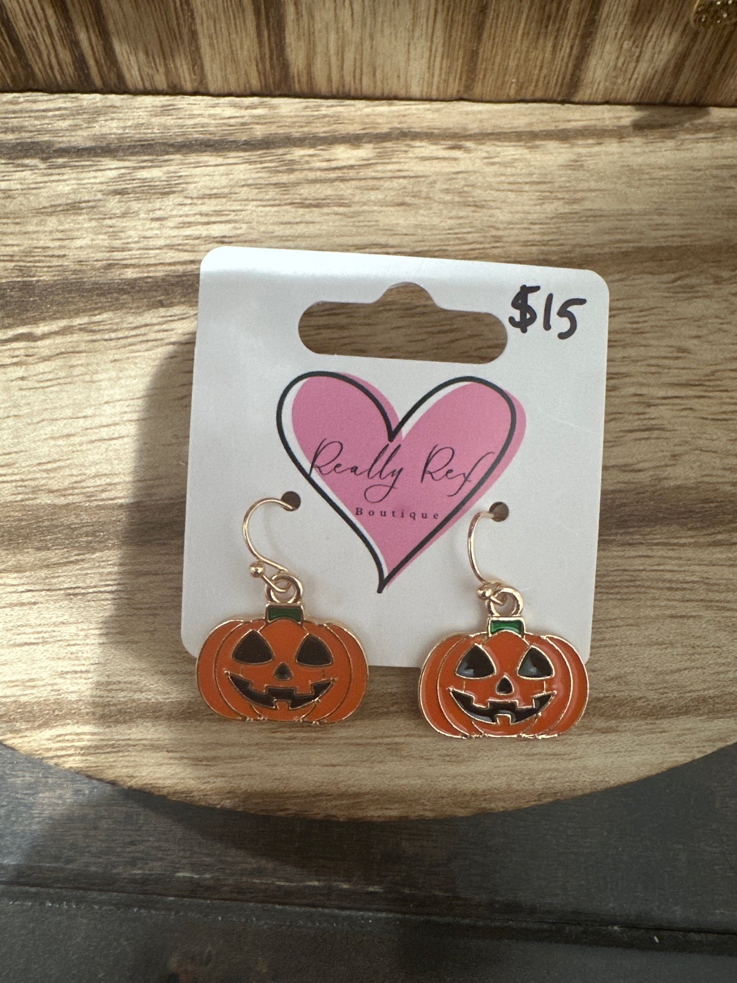 Pumpkin Face Earrings