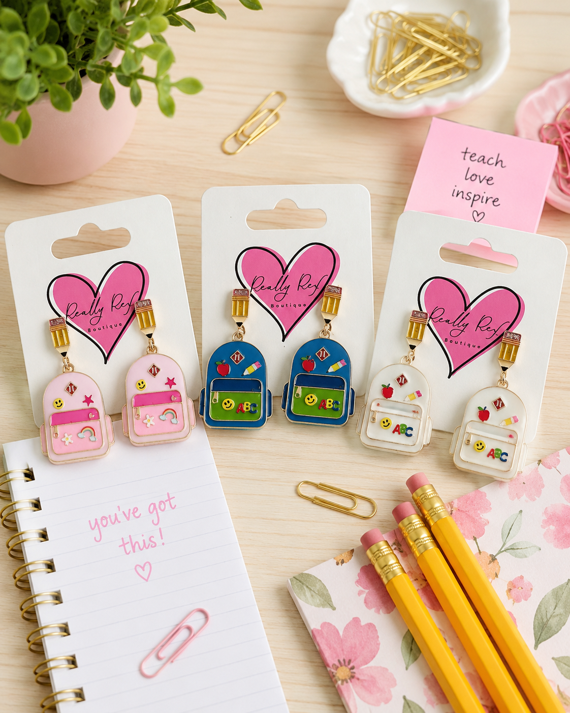 Backpack Earrings