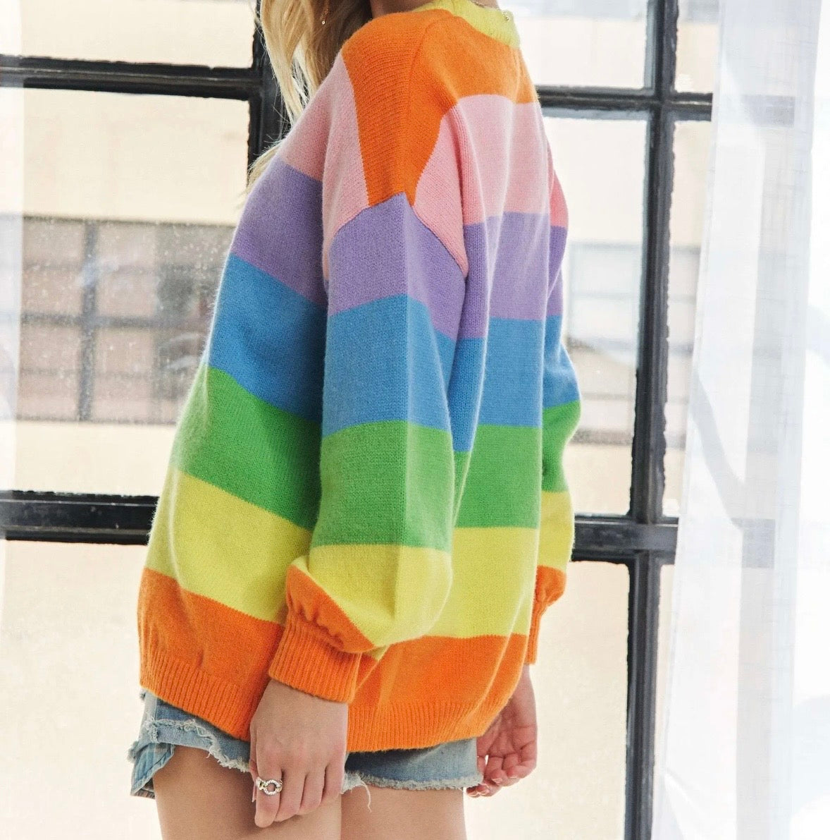 Rainbow Striped Sweater