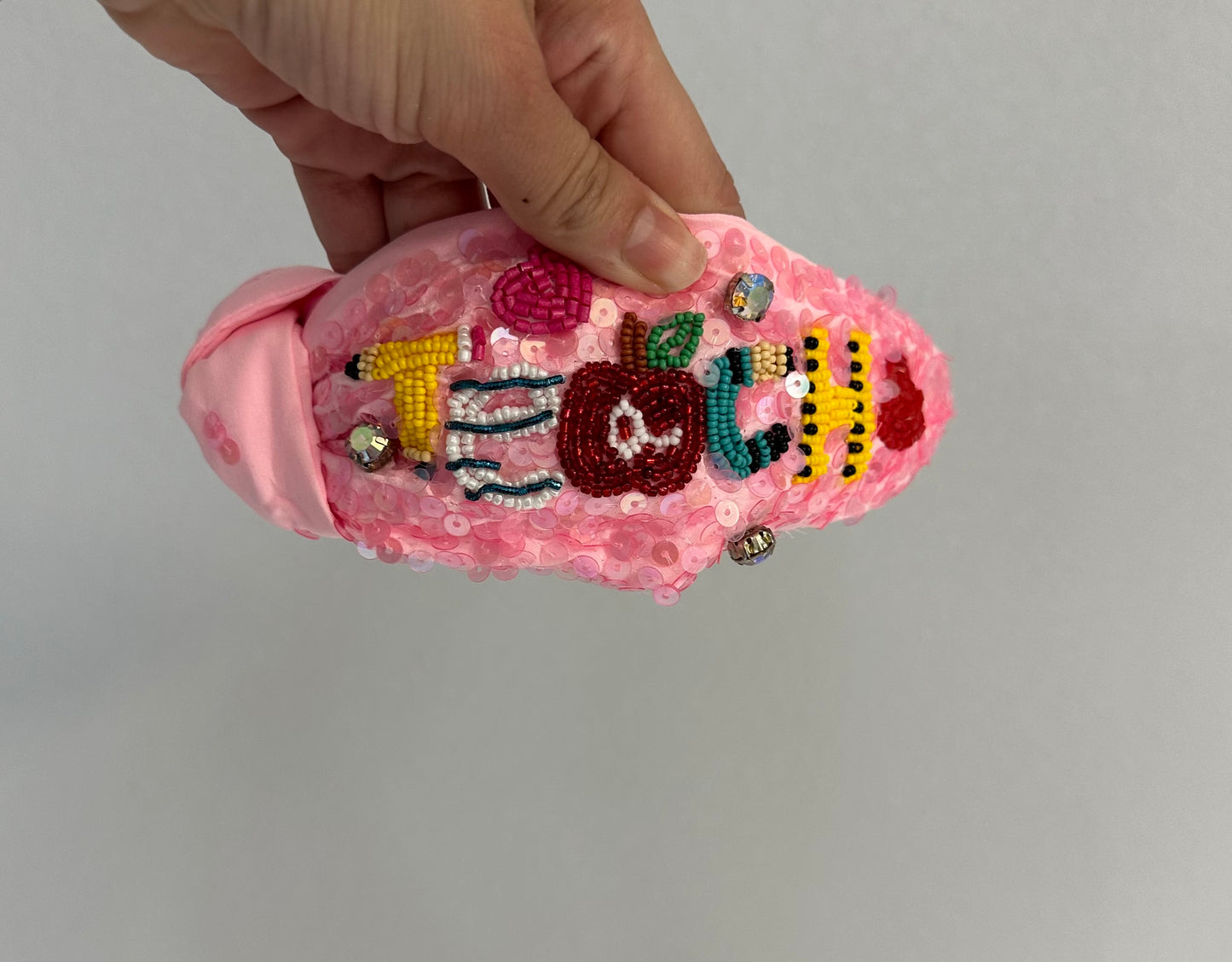 Sequin Pink Teach Headband