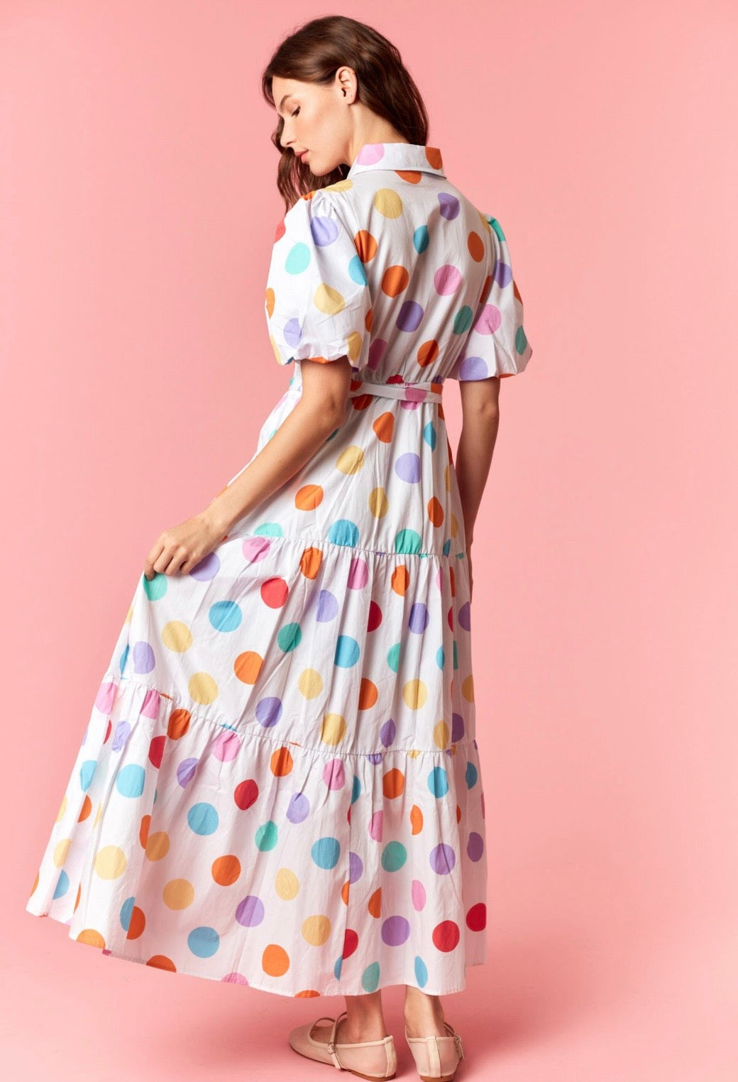 Multi Colored Polka Dress