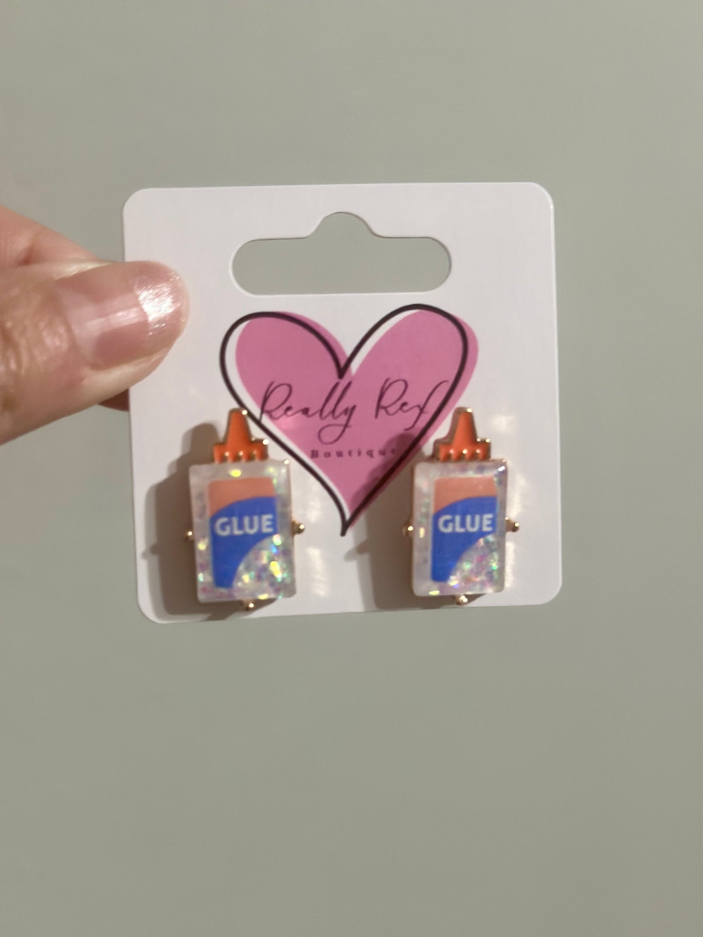 Glue Bottle Stud Earrings