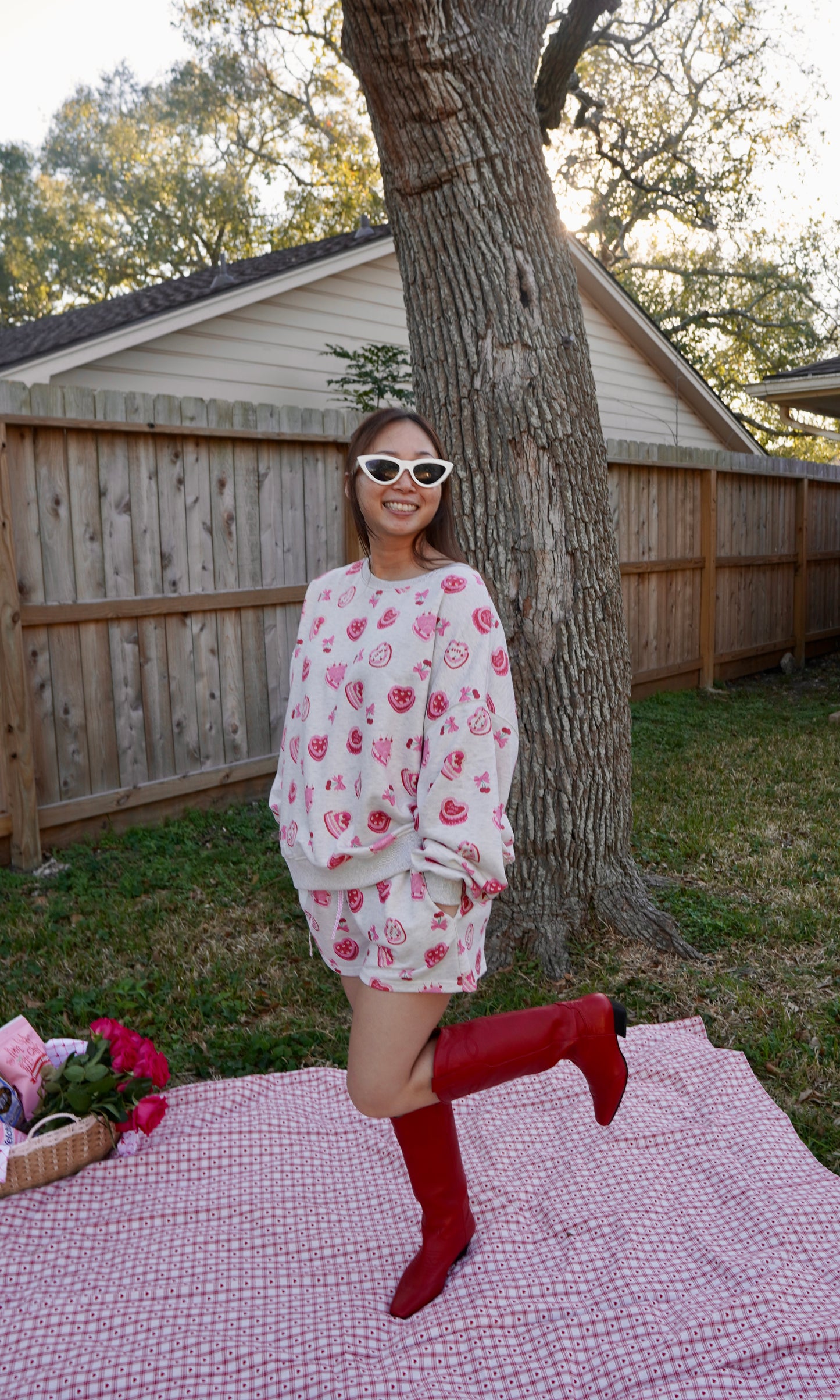 Heart Cake Short Set