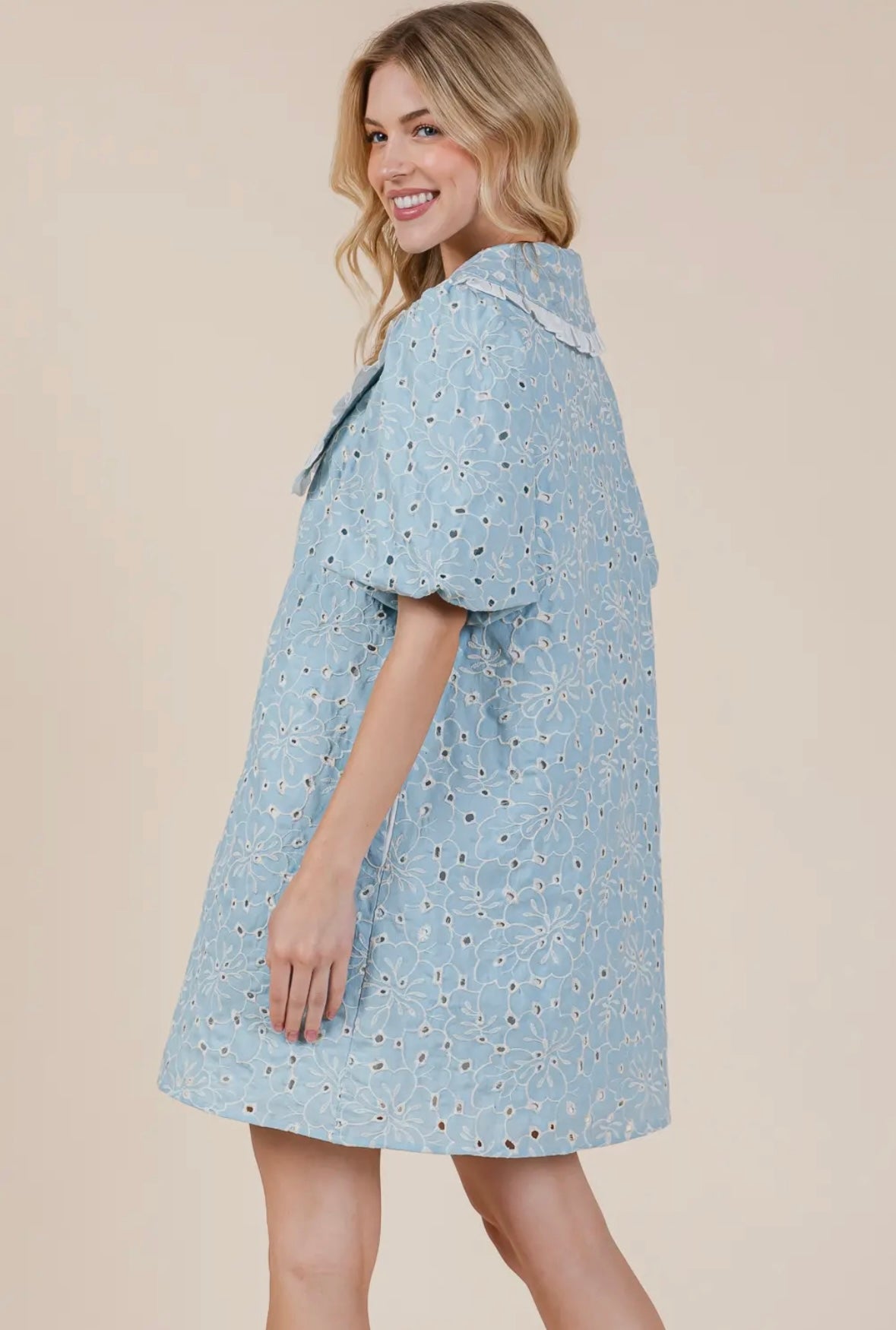 Baby Blue Eyelet Dress