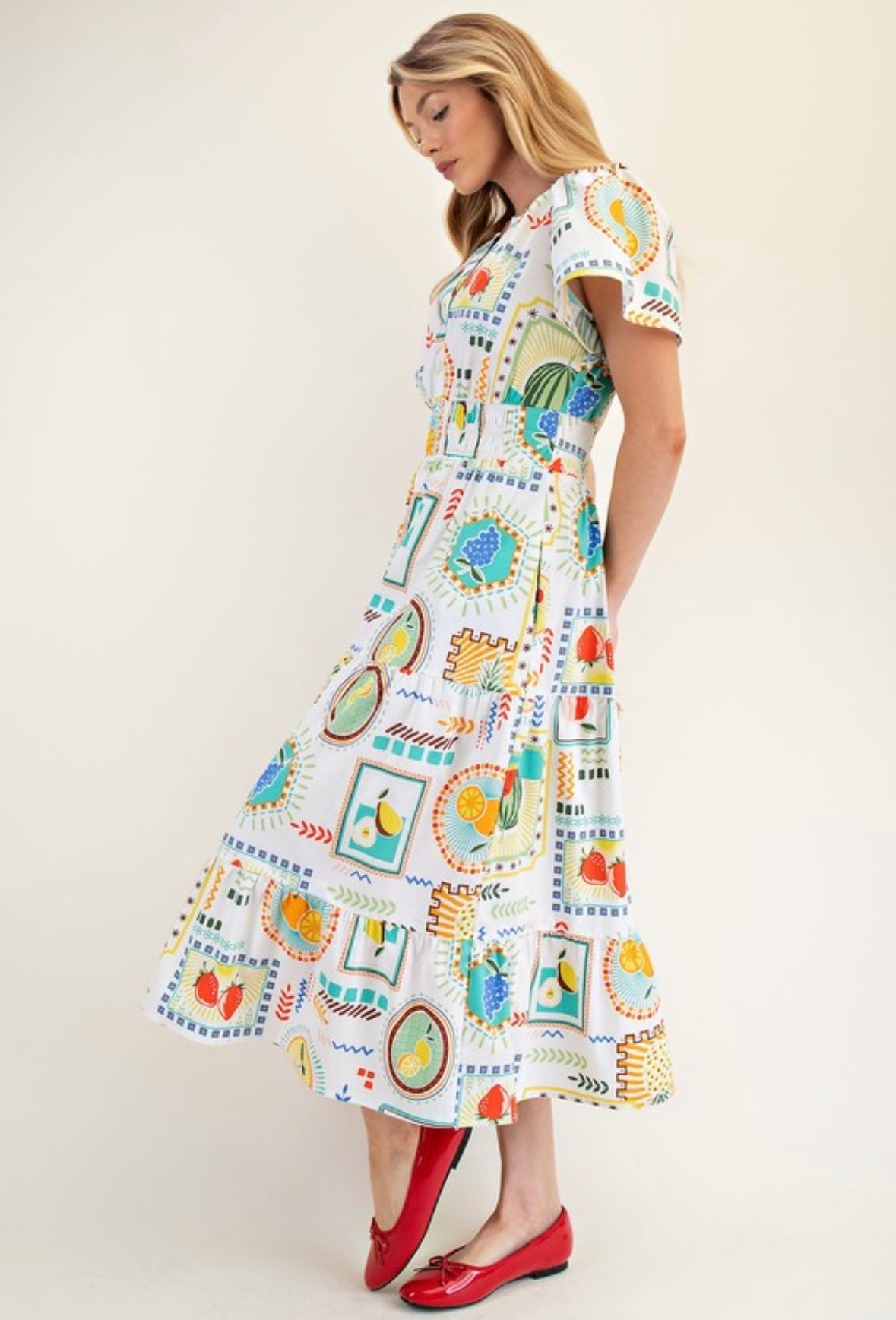 Fruit Midi Dress