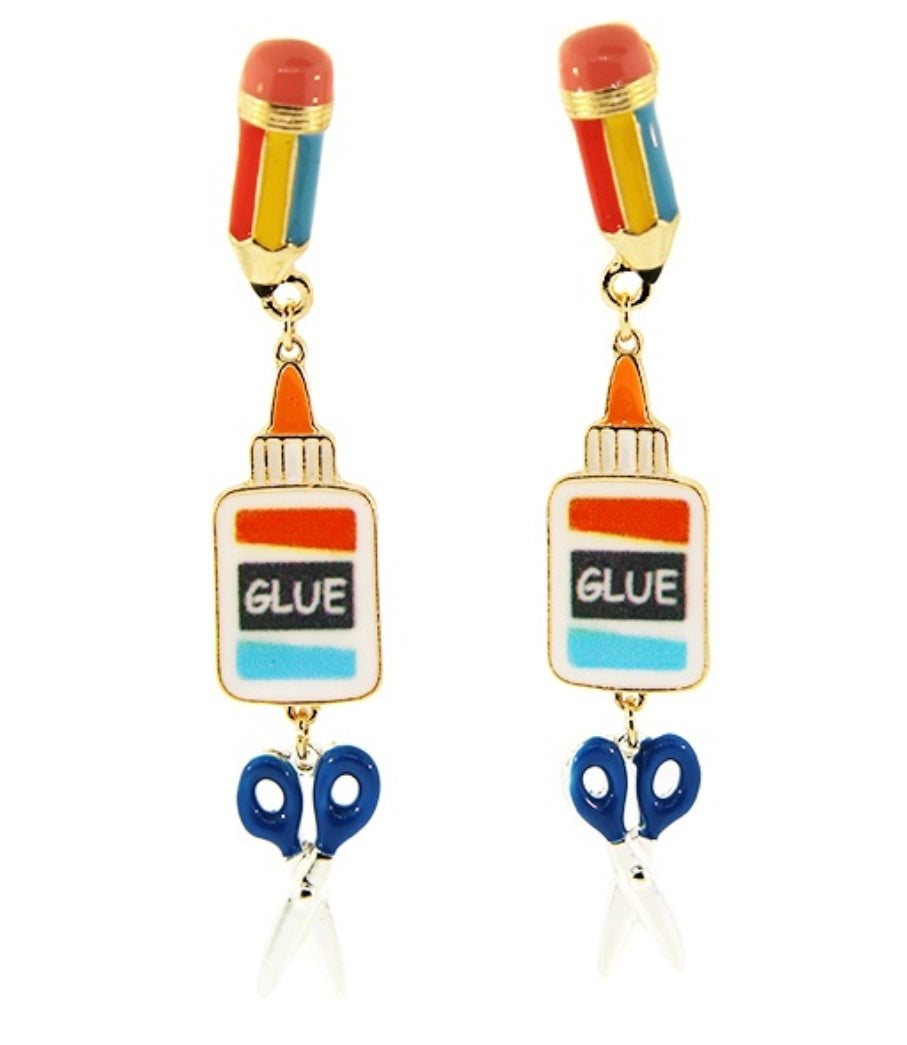 School Supply Earrings