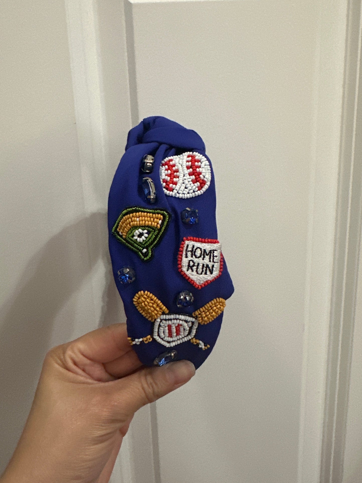 Baseball Themed Beaded Headband