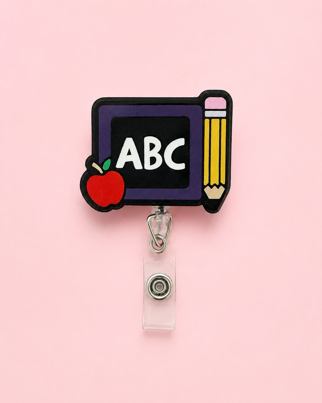 Purple Chalkboard Badge Reel