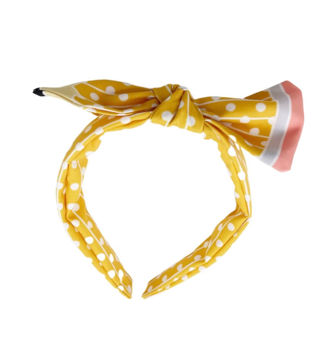 Polka Dot Pencil bow Headband