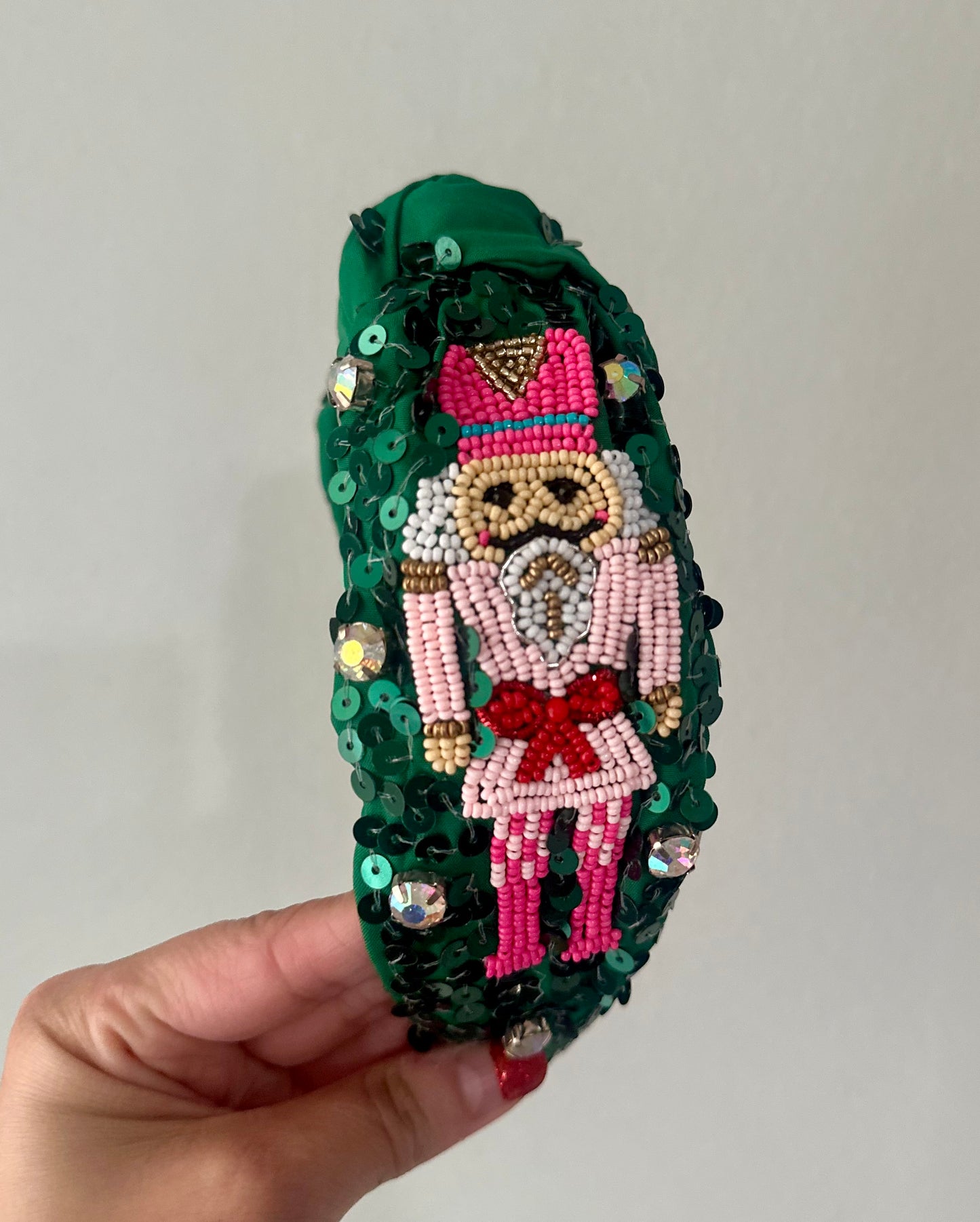Green Sequin Nutcracker Headband