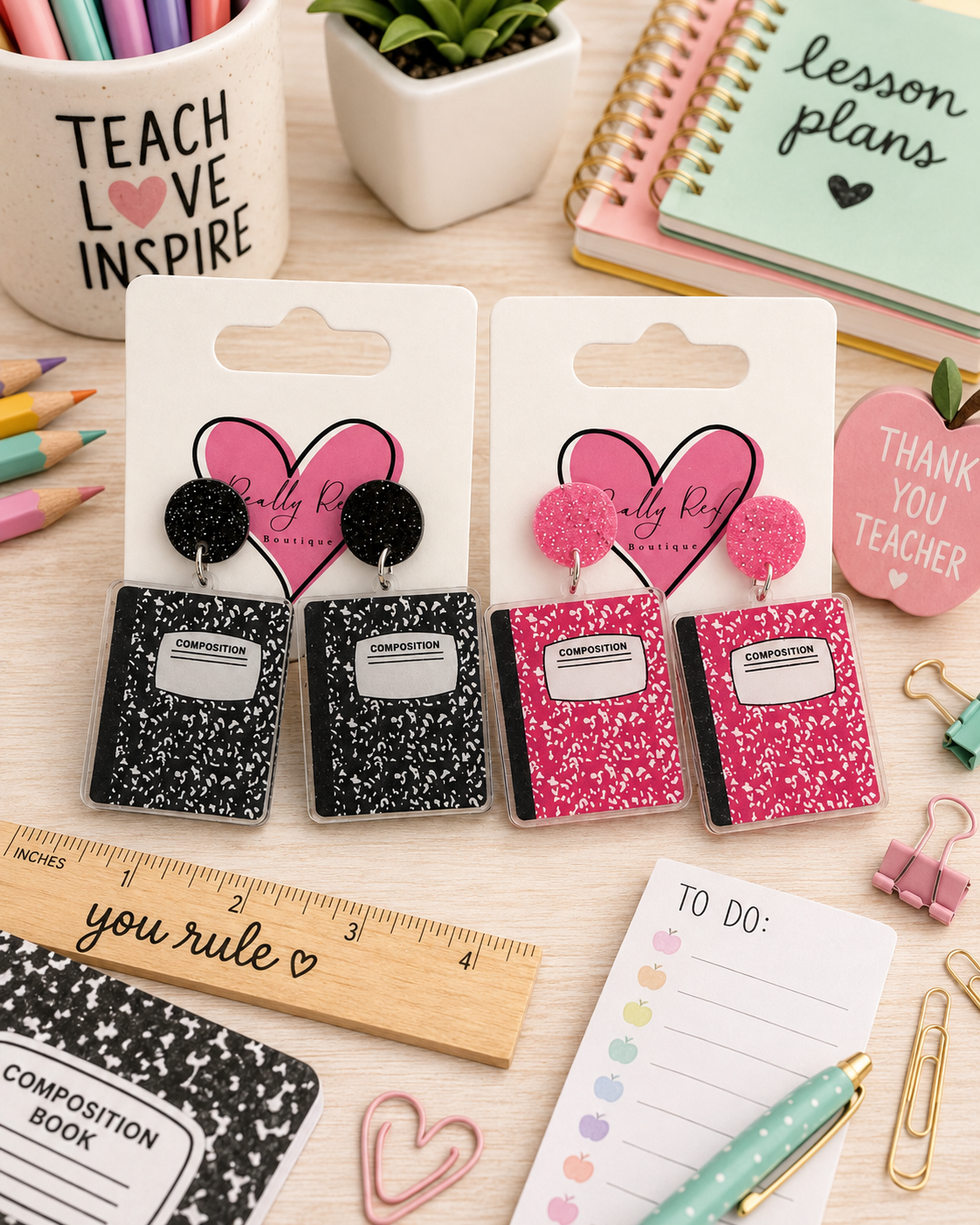 Composition Notebook Earrings