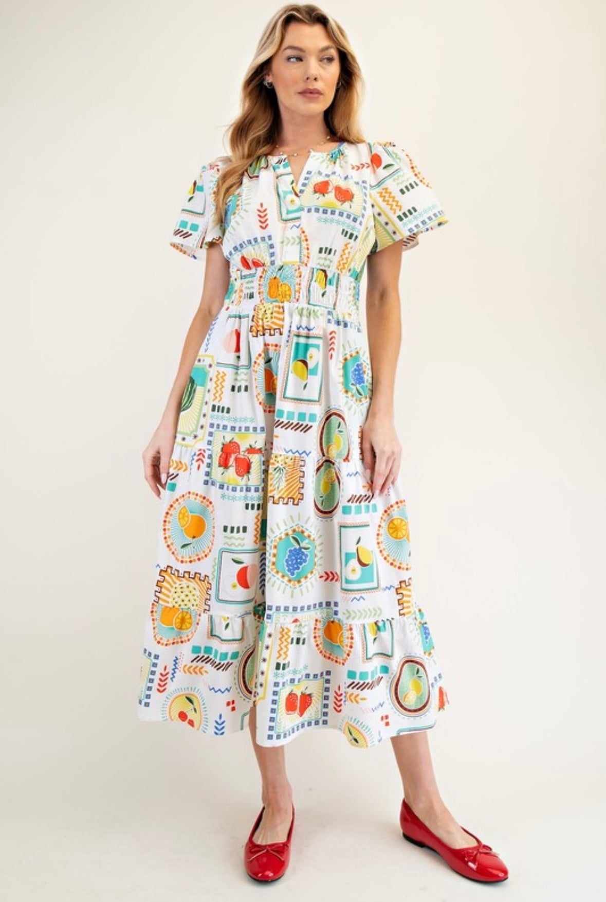 Fruit Midi Dress