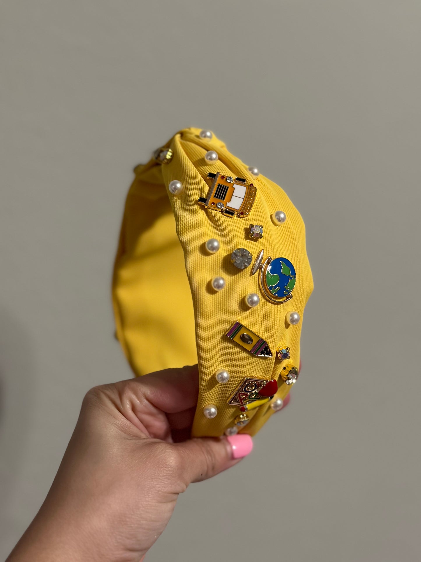 Yellow School Themed Headband
