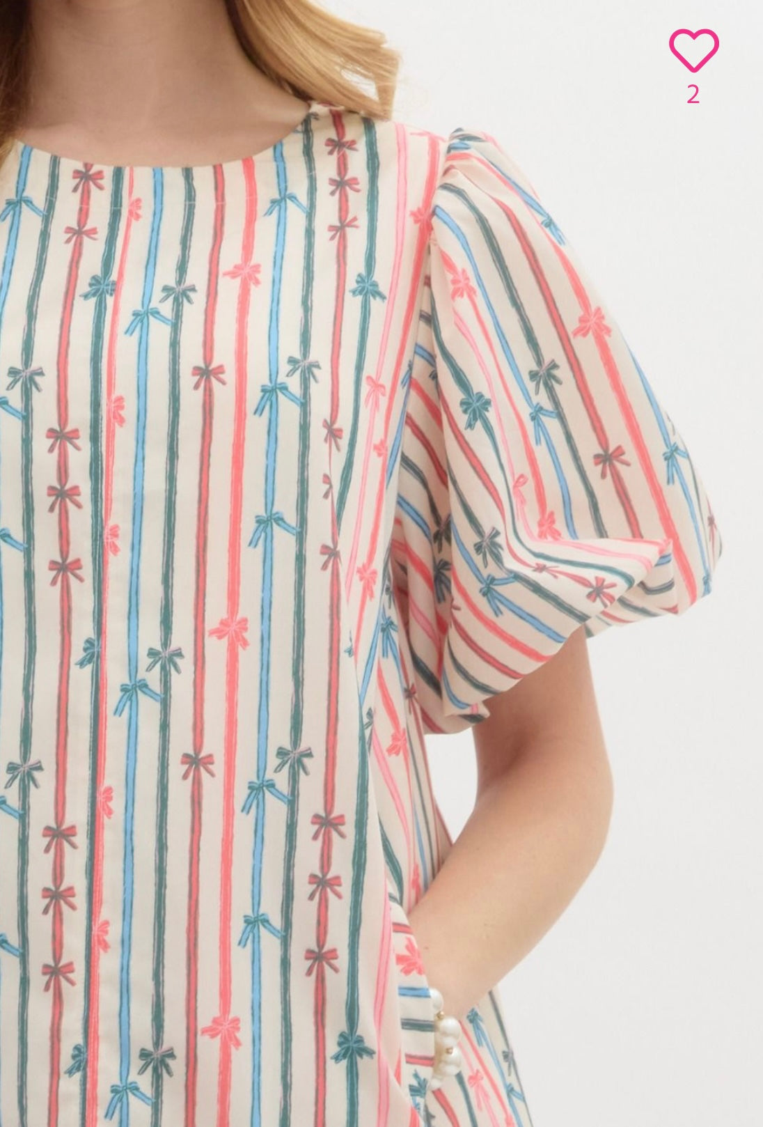 Multi Color Bow Print Dress