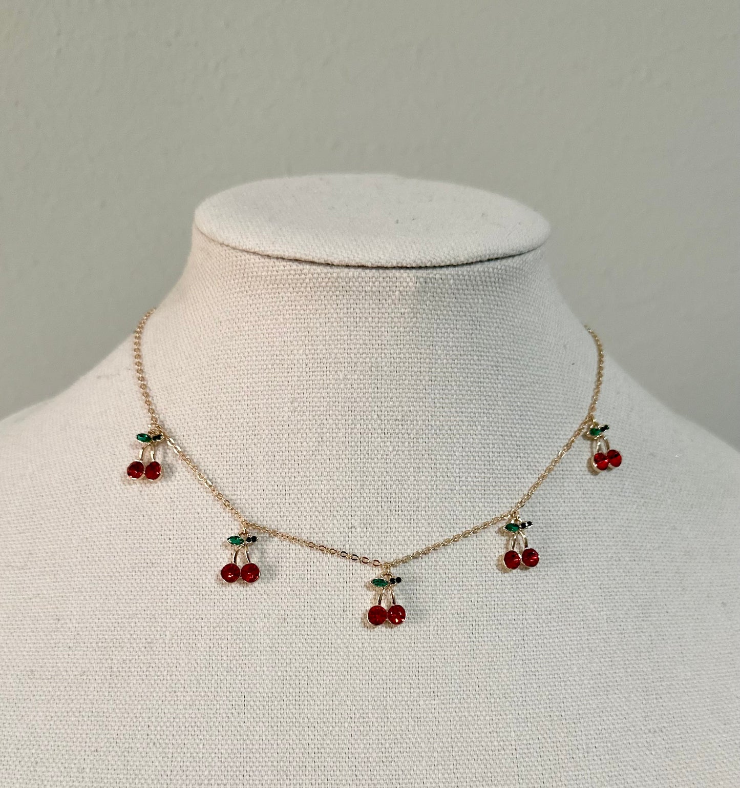 Cherry Jeweled Necklace