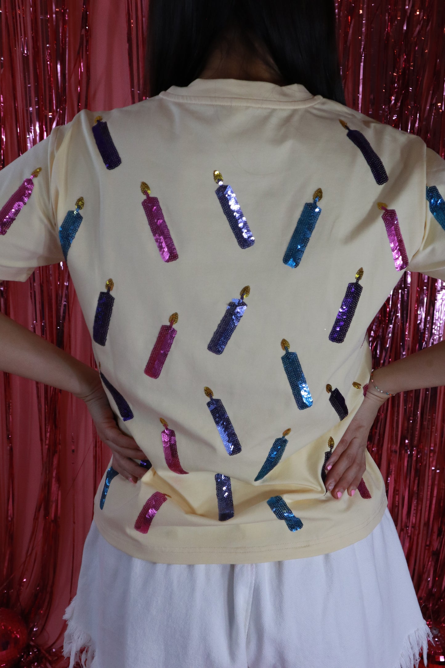 Sequin Birthday Candles Shirt