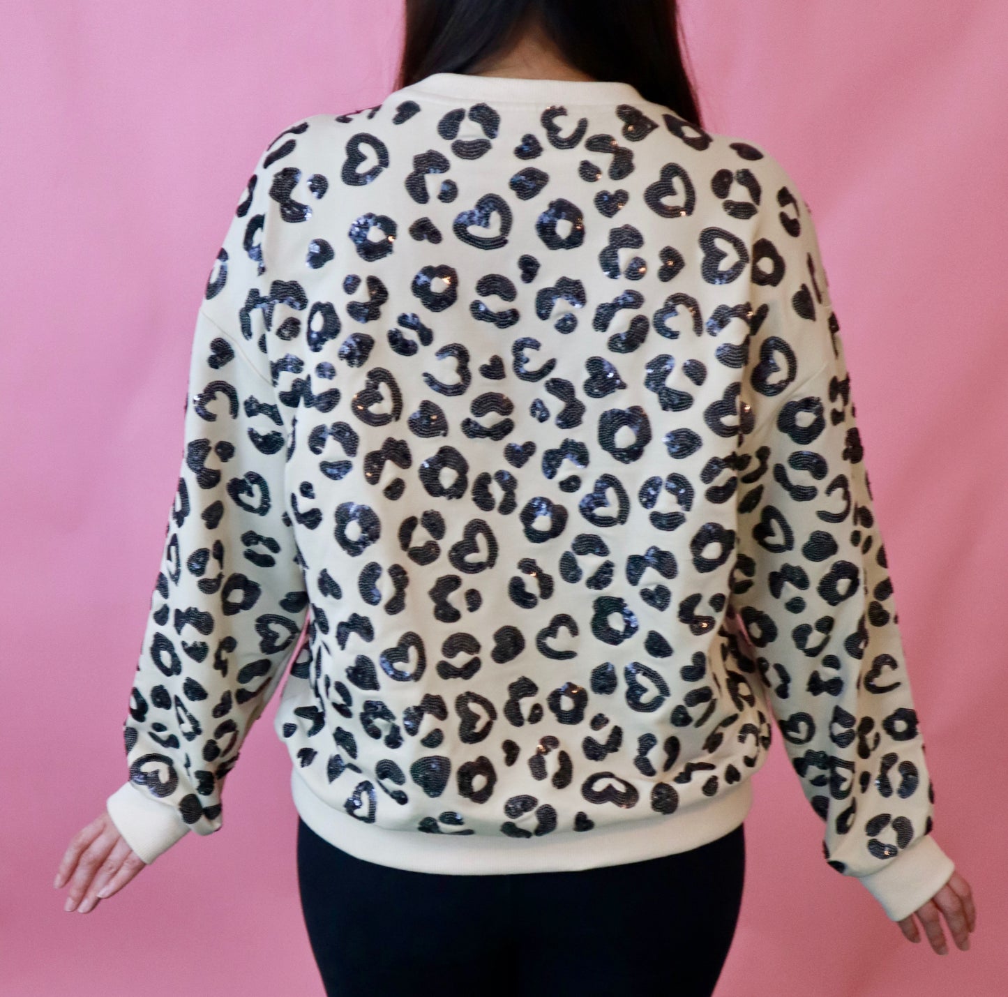 Sequin Leopard Sweatshirt