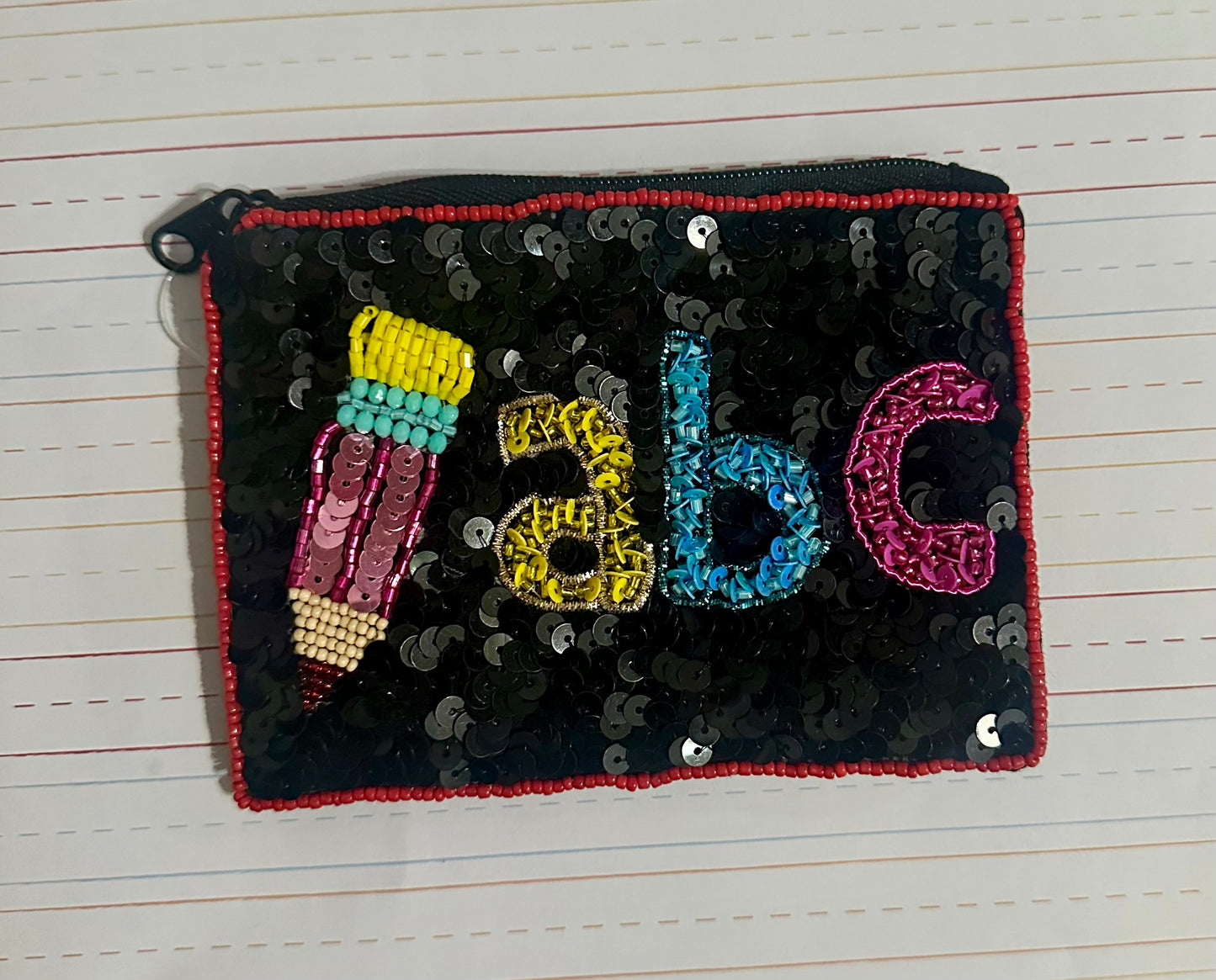 Sequin ABC Coin Purse