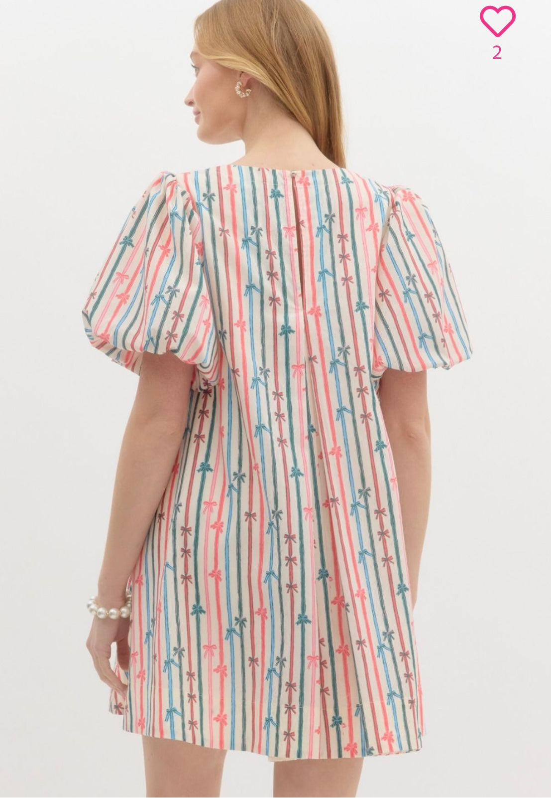Multi Color Bow Print Dress