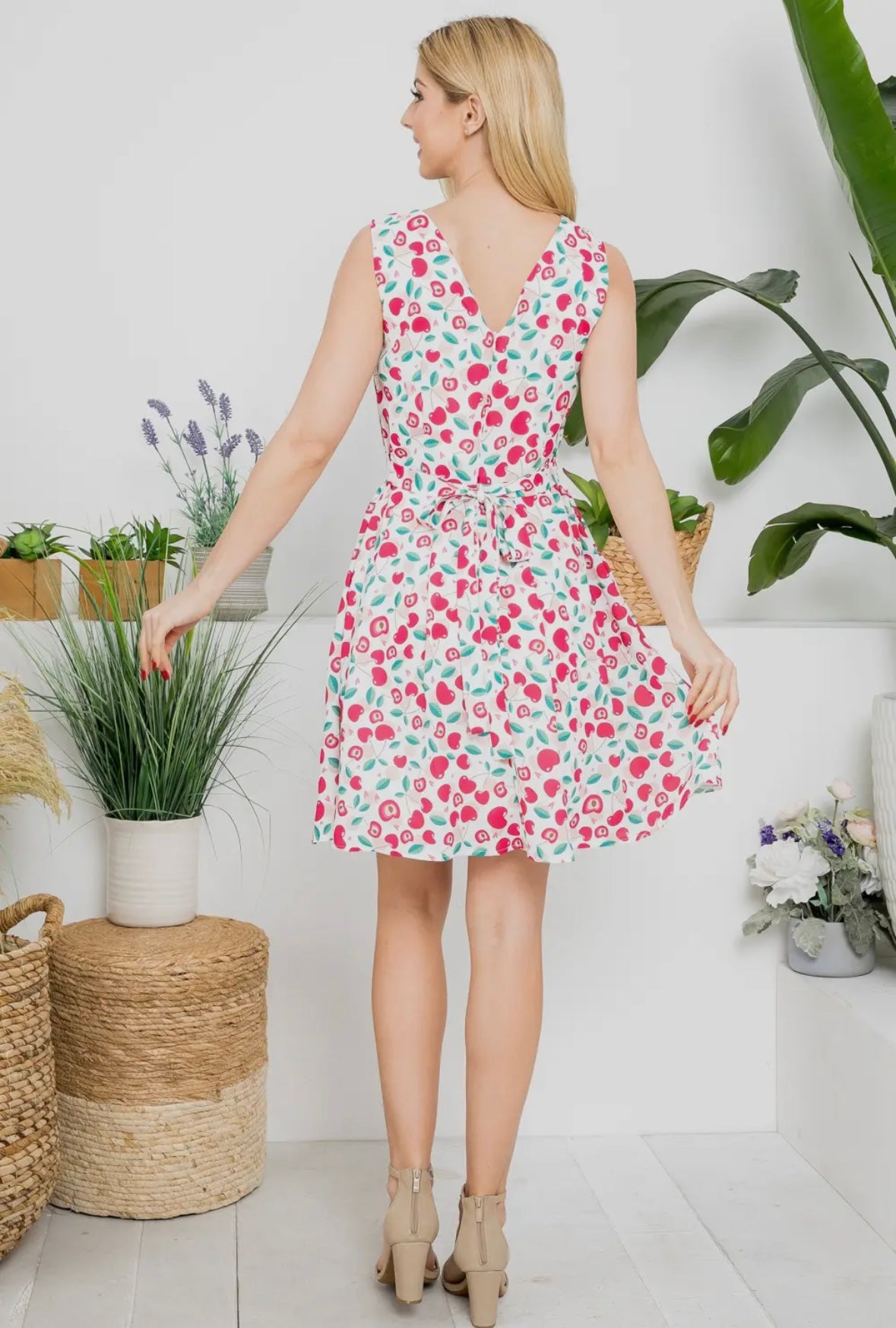 Cherry Print Skater Dress