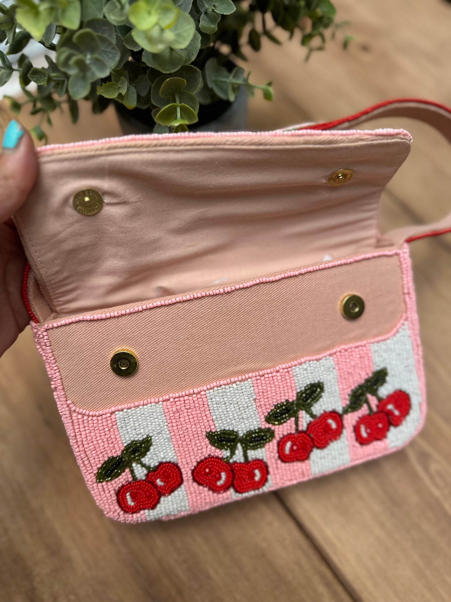 Beaded Cherry Purse