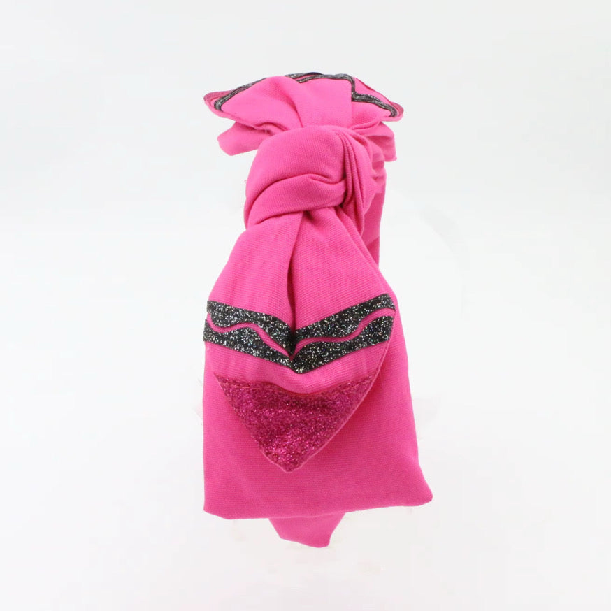 Pink Crayon Bow Headband