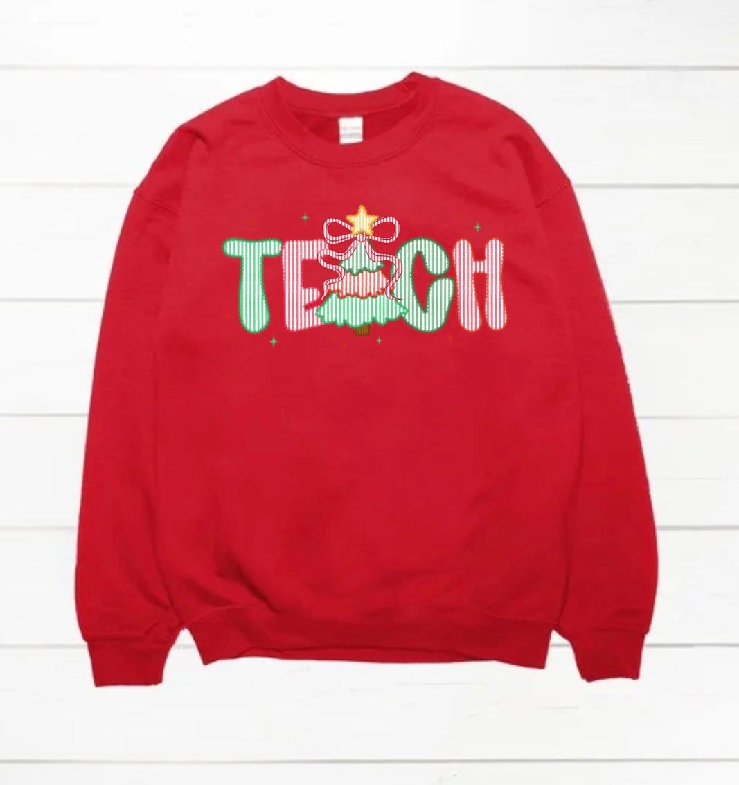 Christmas Tree Teach Sweatshirt