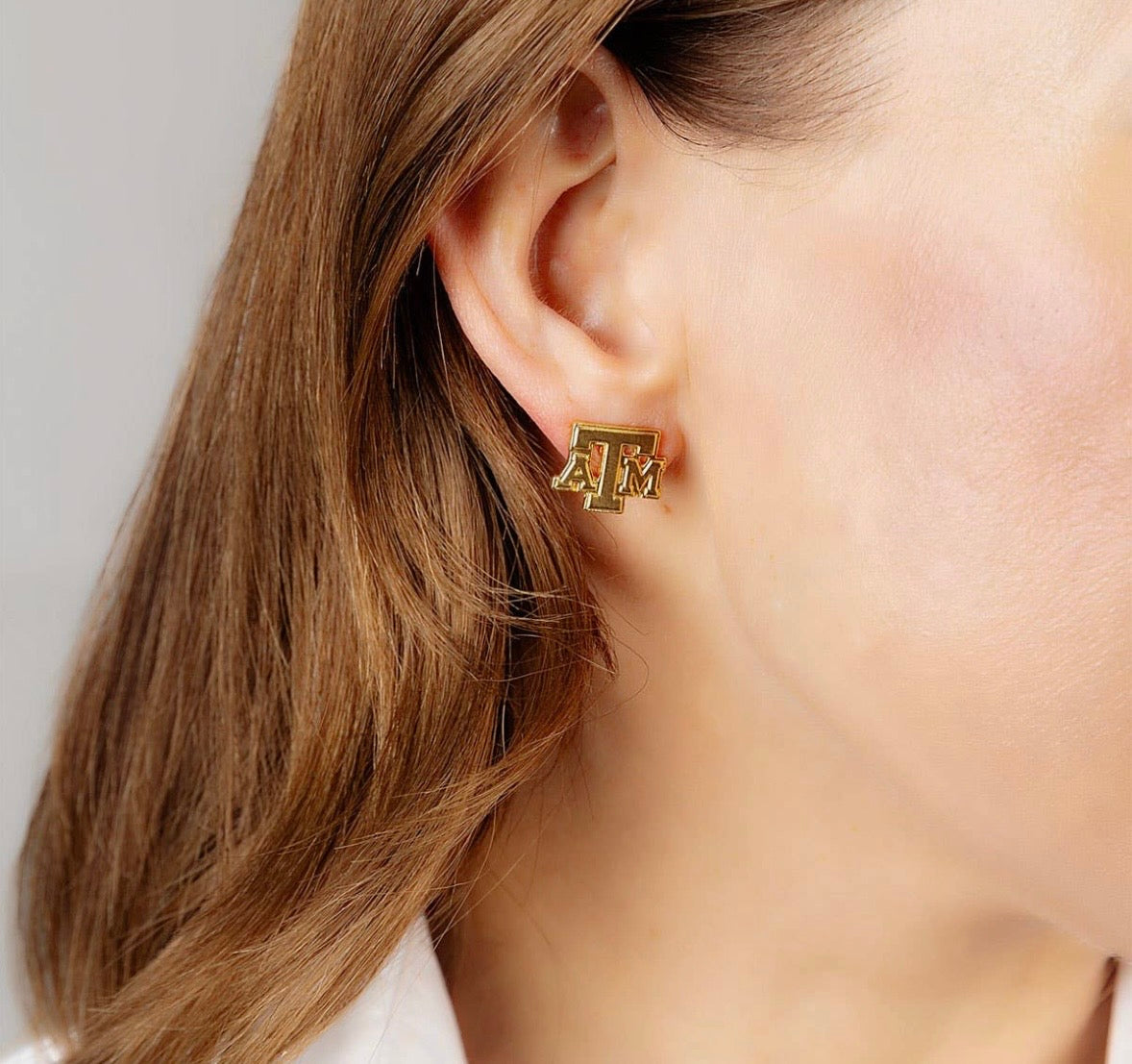 Texas A&M 24K Gold Plated Studs