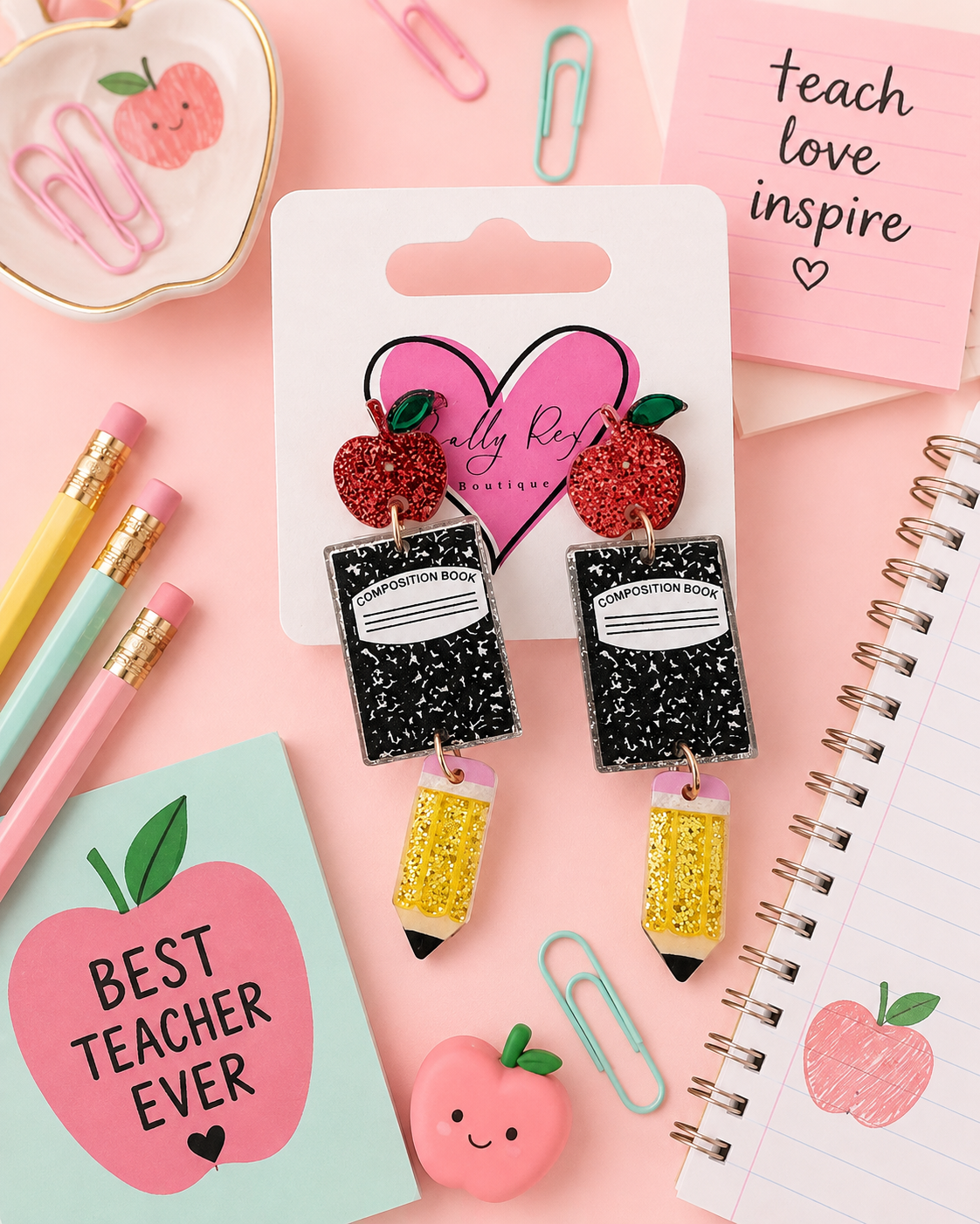 Pencil School Supplies Earrings