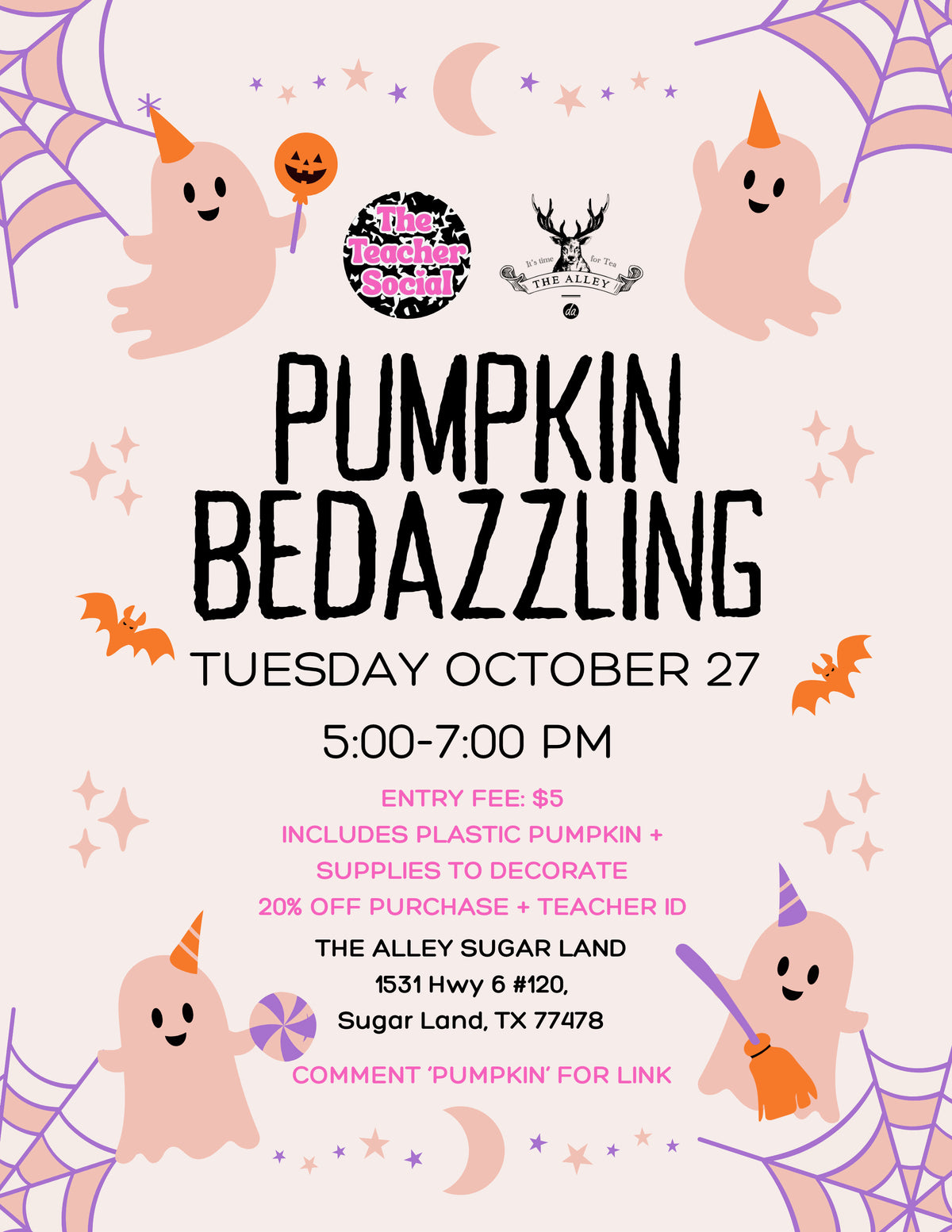 Pumpkin Bedazzling X The Alley Sugarland