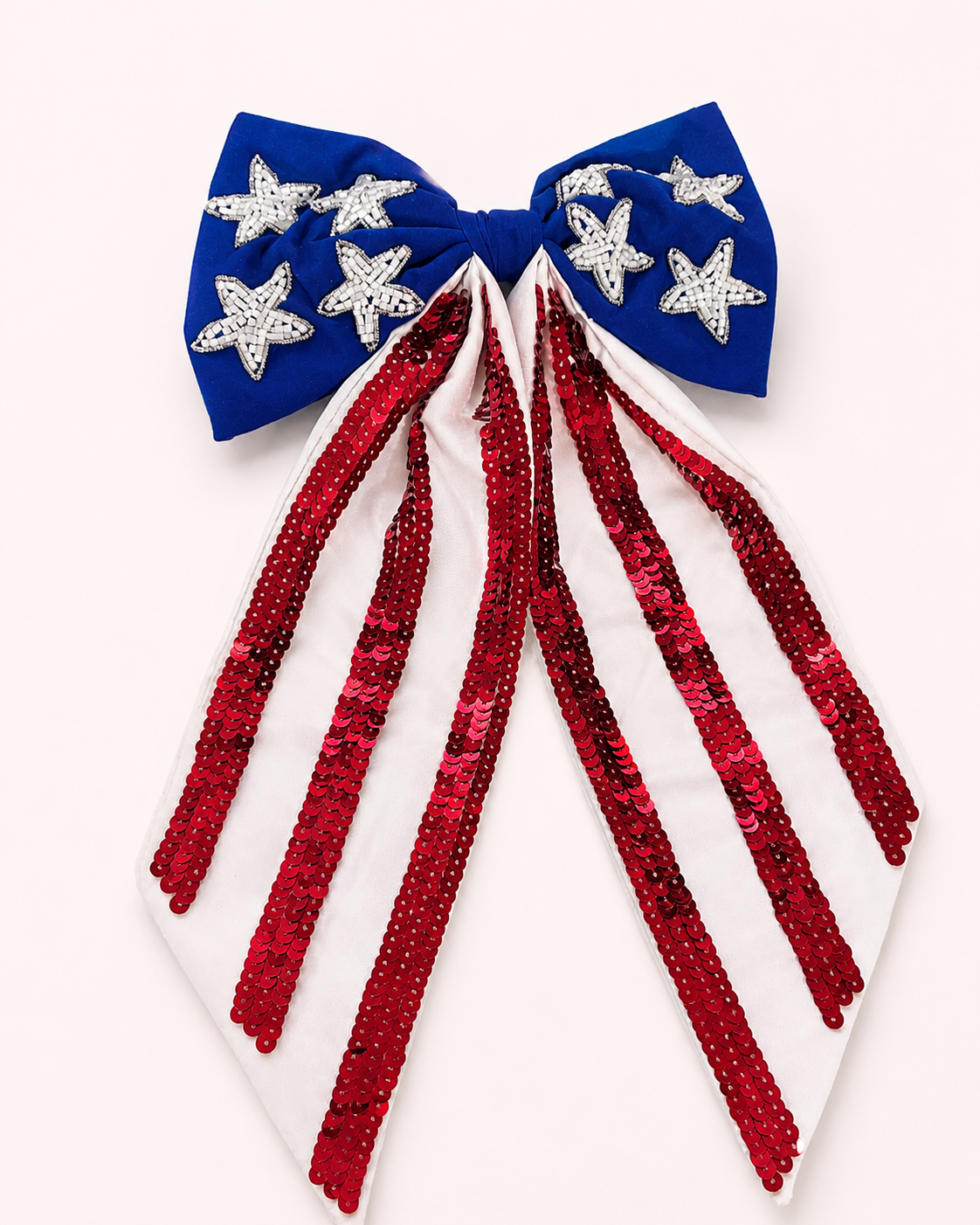 Sequin American Flag Bow