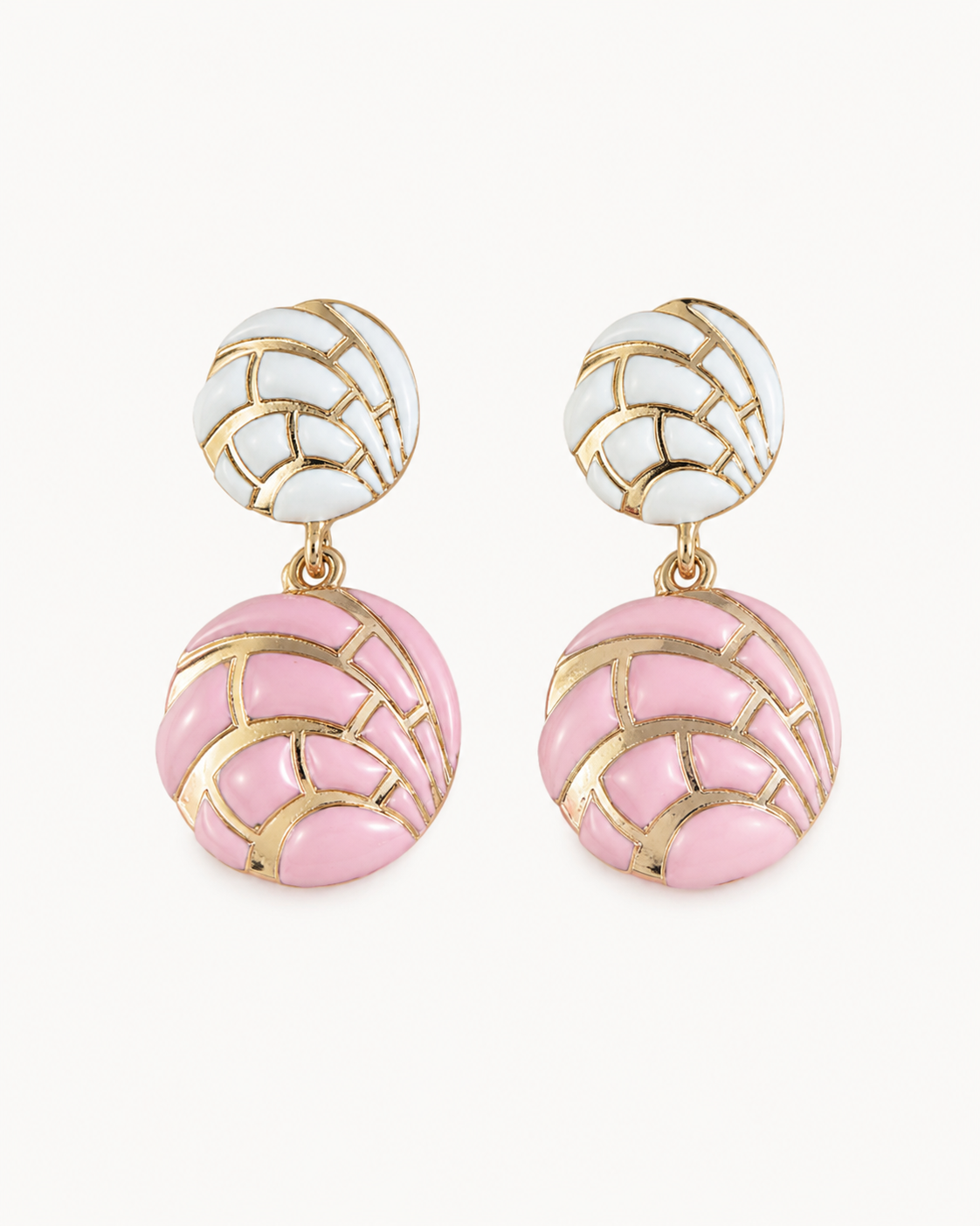 Pink Concha Earrings