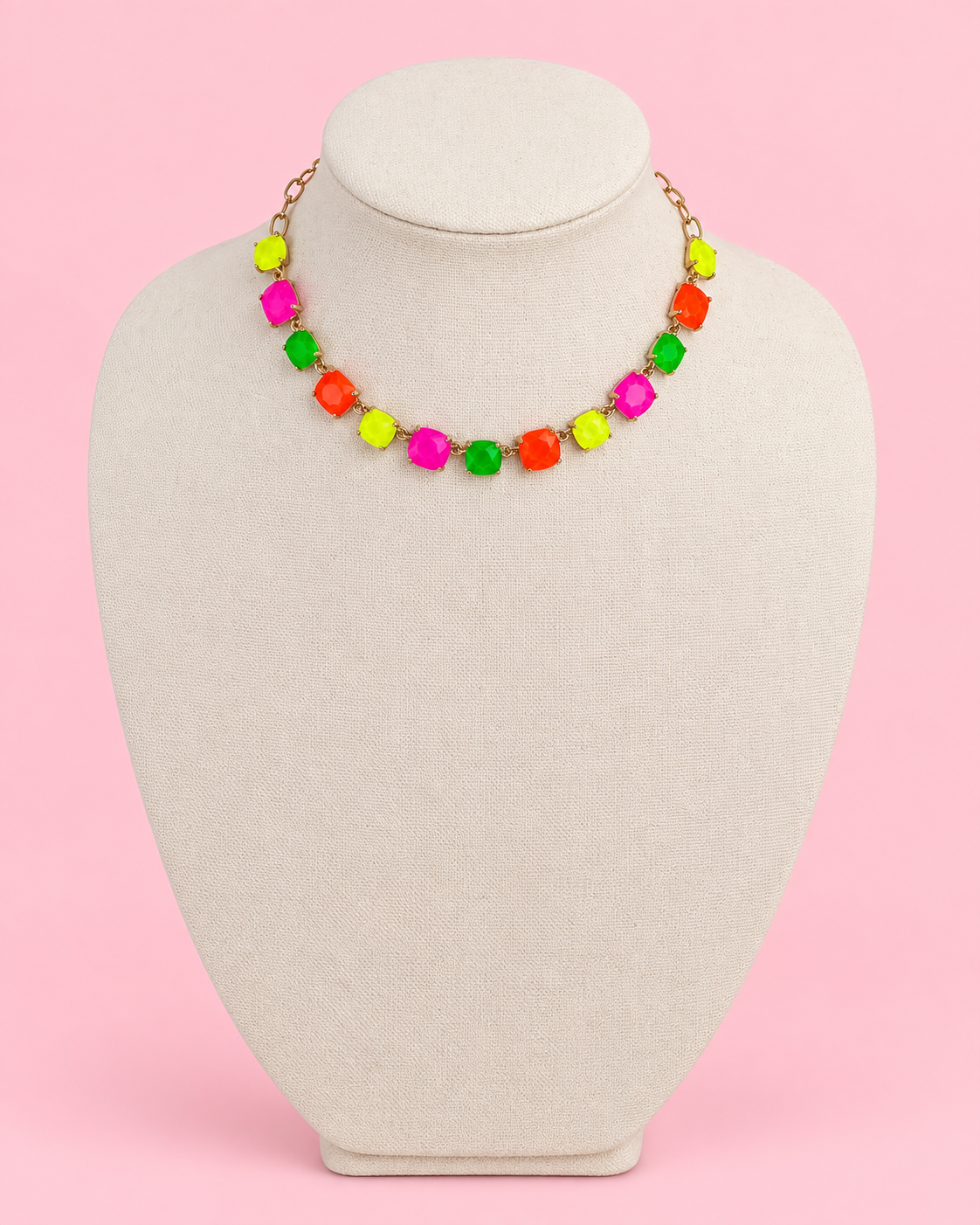 Neon Rhinestone Necklace