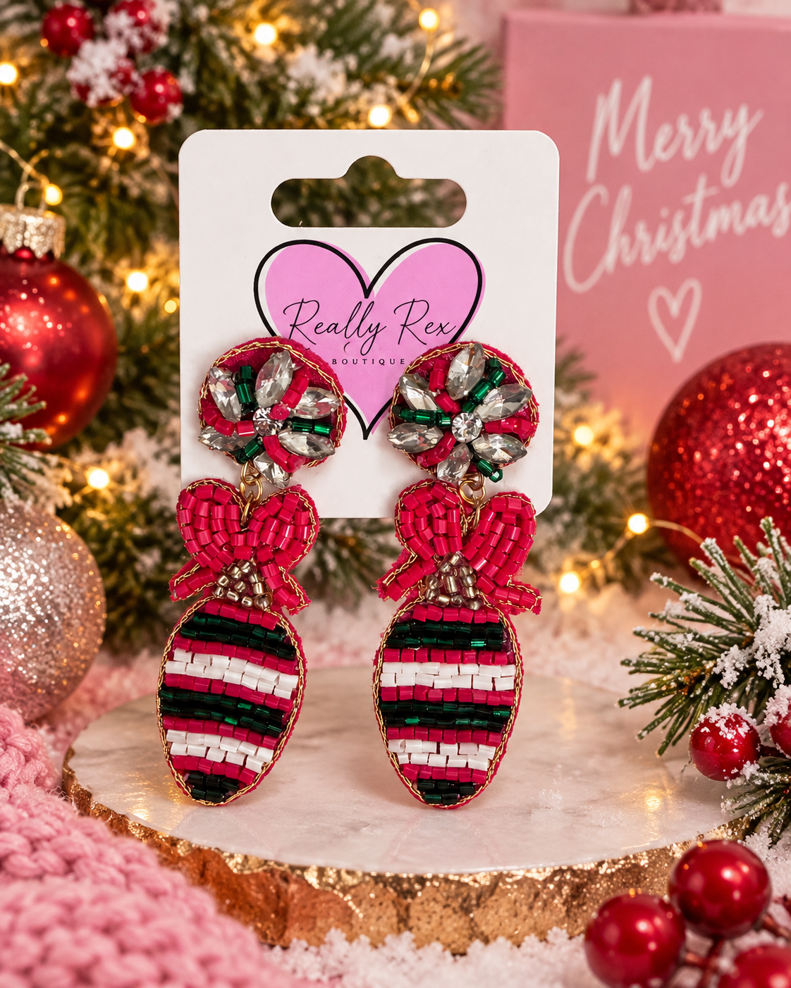 Beaded Ornament Earrings