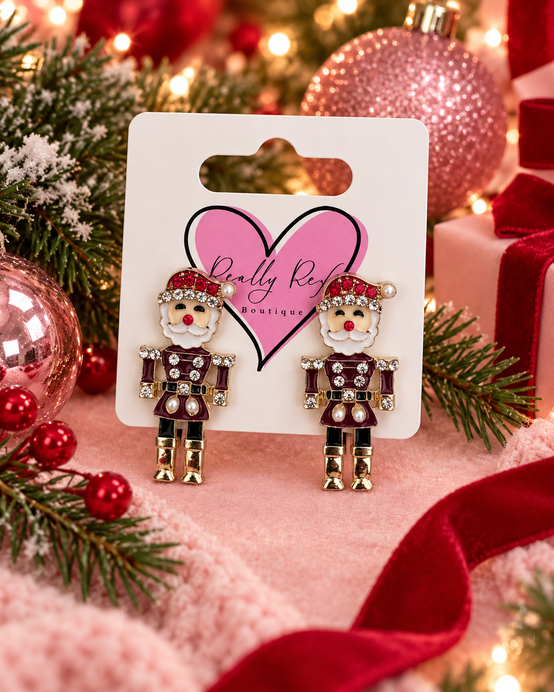 Santa Nutcracker Earrings