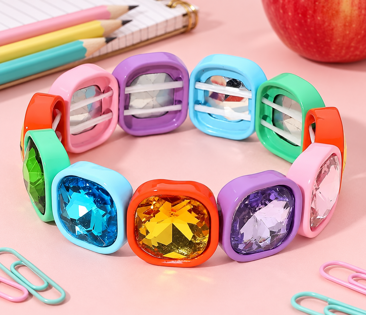 Colorful Gem Stretch Bracelet