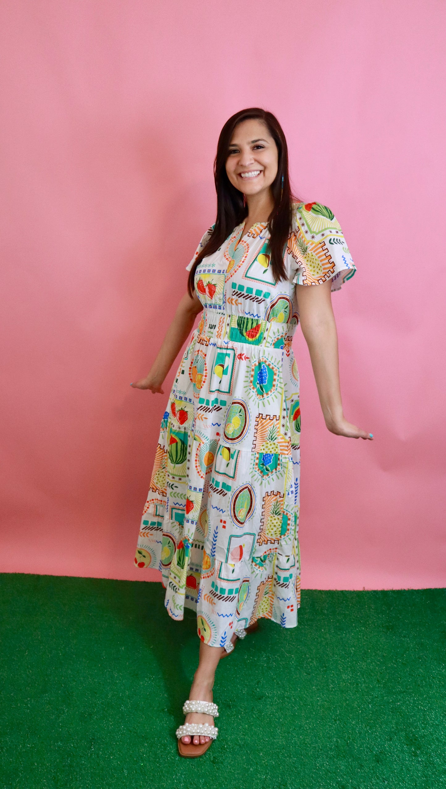 Fruit Midi Dress