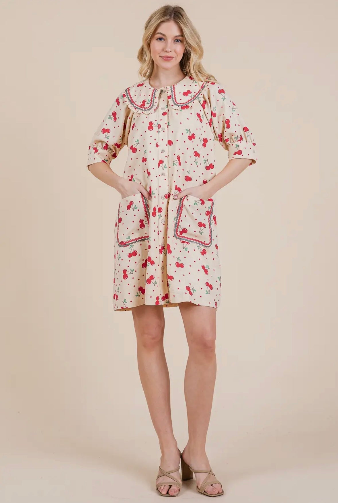 Cherry Shirt Dress