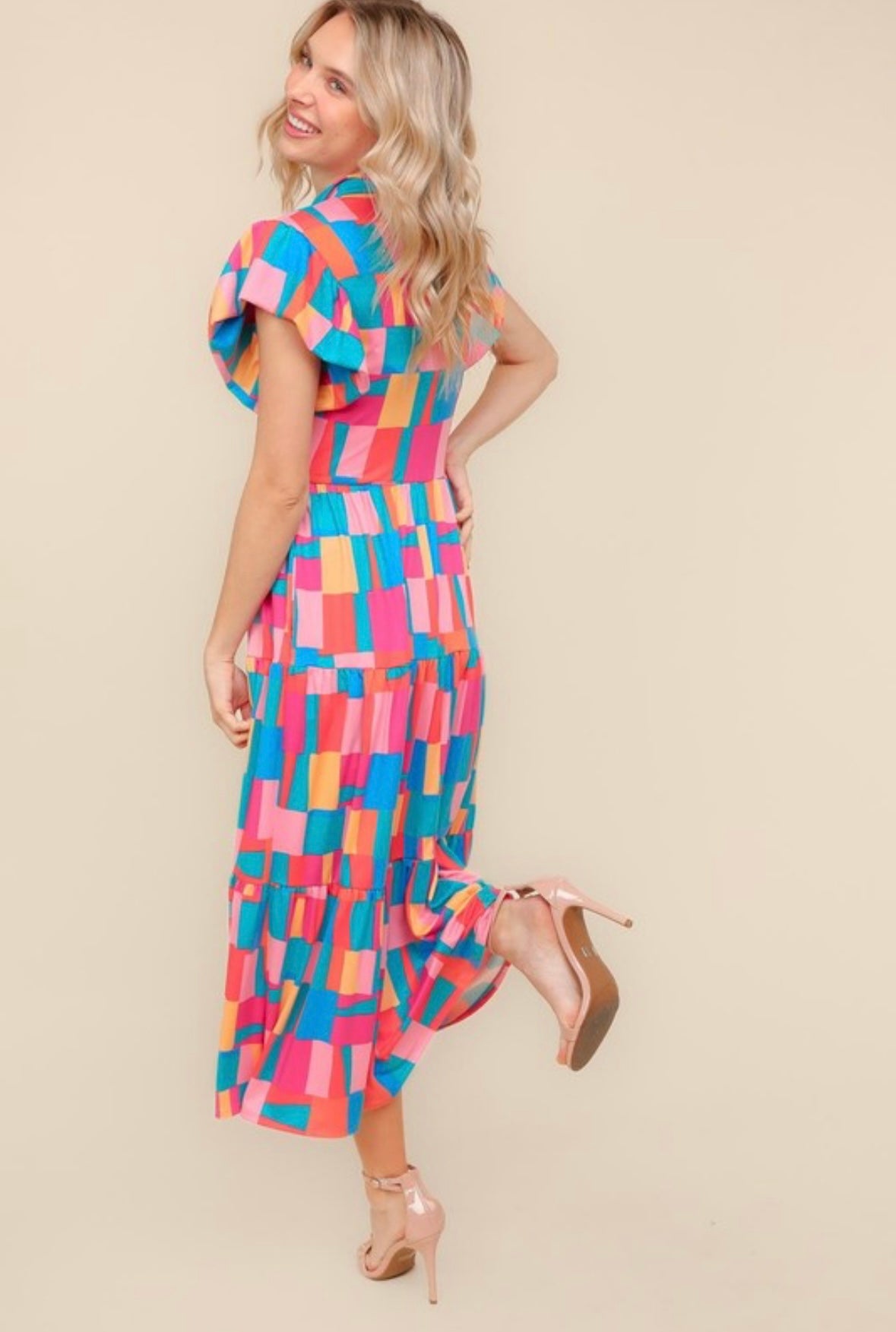 Multi Color Midi Dress