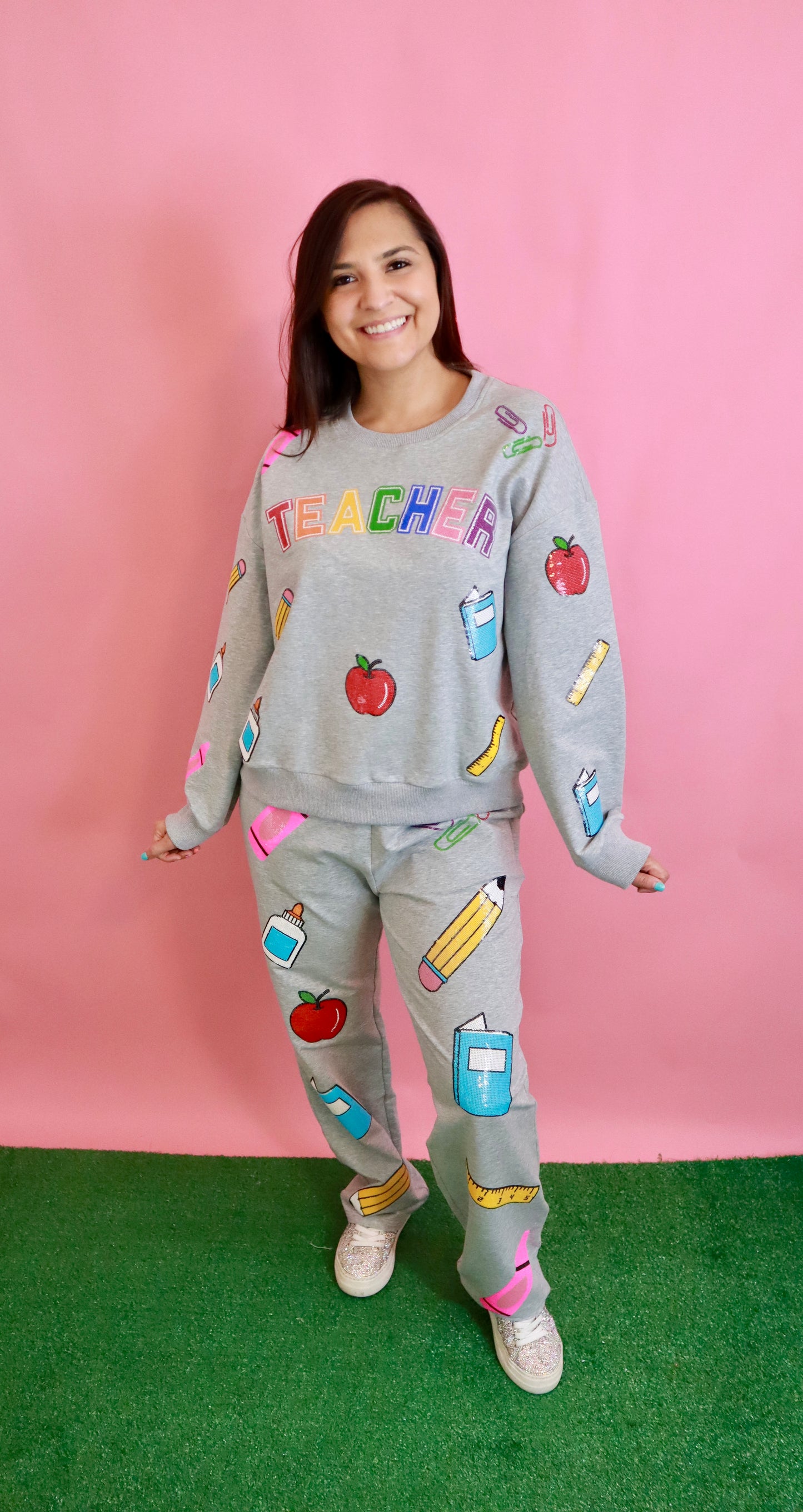 Teacher Varsity Style Sweatshirt