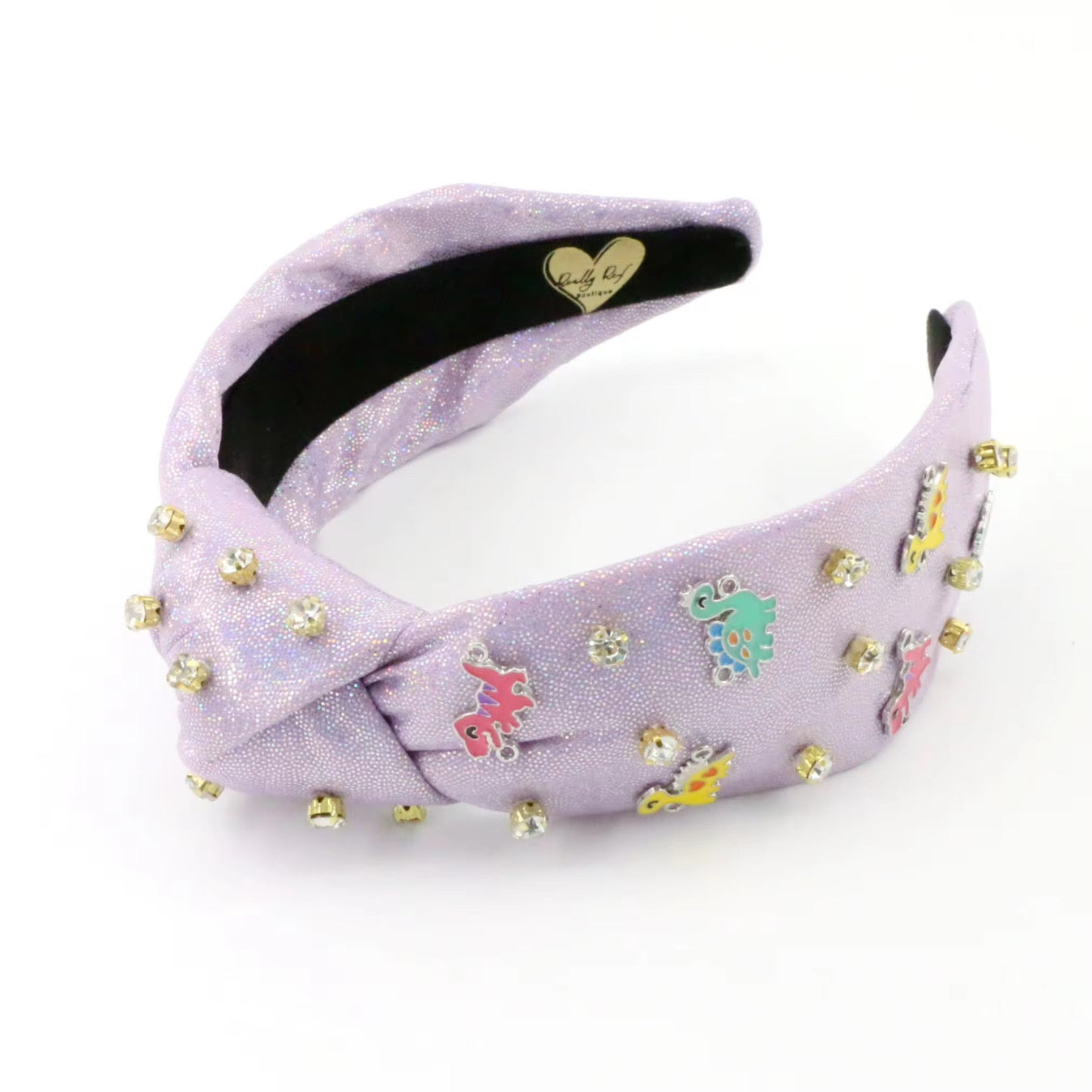 Shiny Purple Dinosaur Jeweled Headband