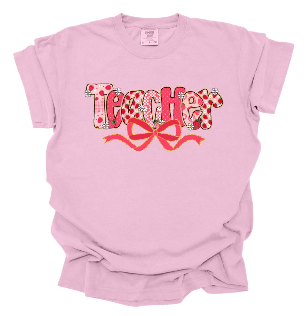 Strawberry Teacher Graphic Tee