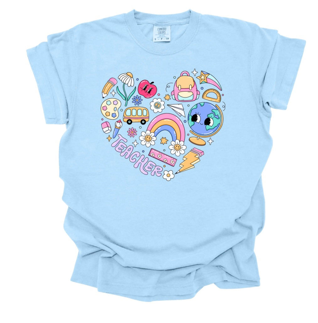 Groovy Teacher Supply Graphic Tee