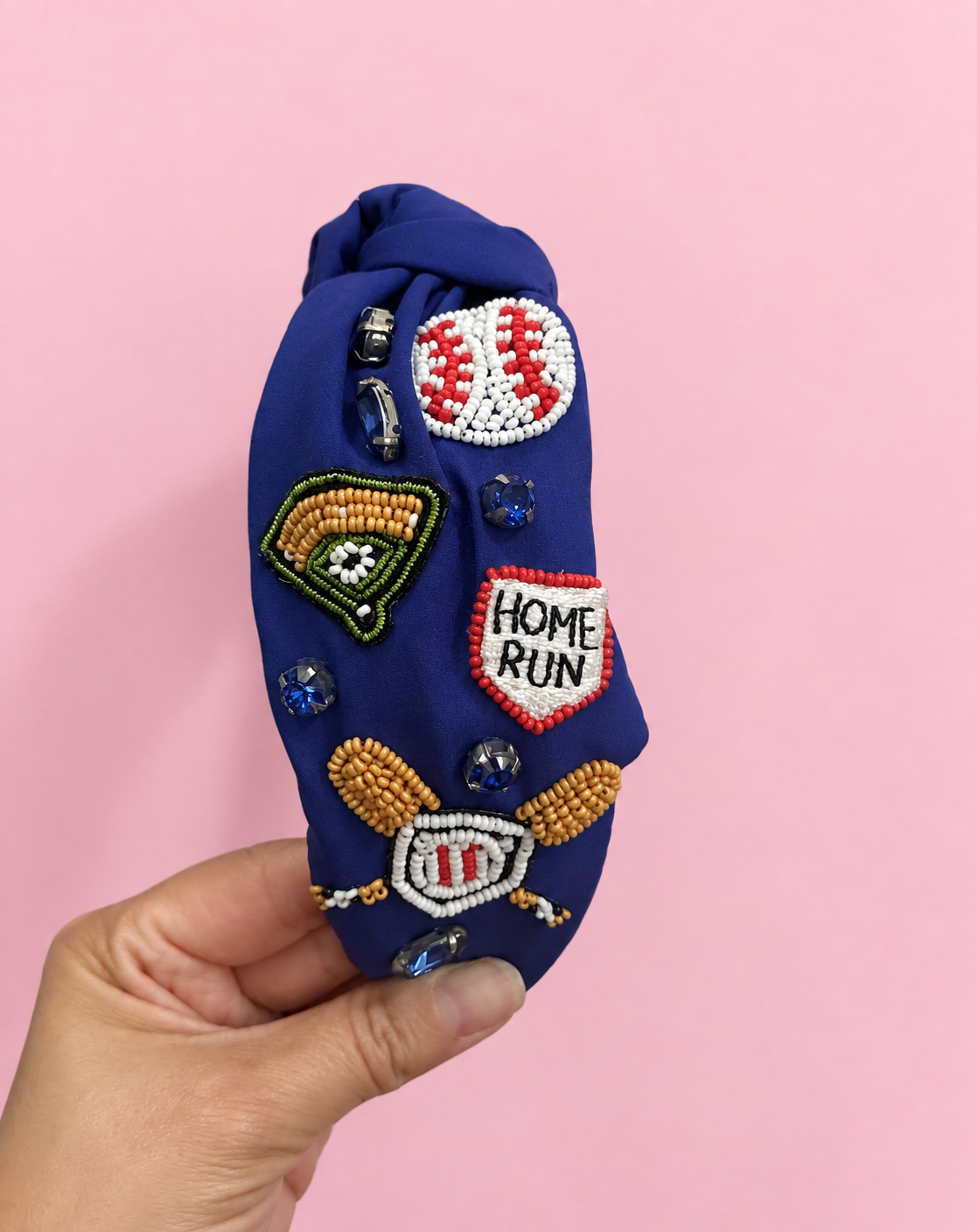 Baseball Themed Beaded Headband