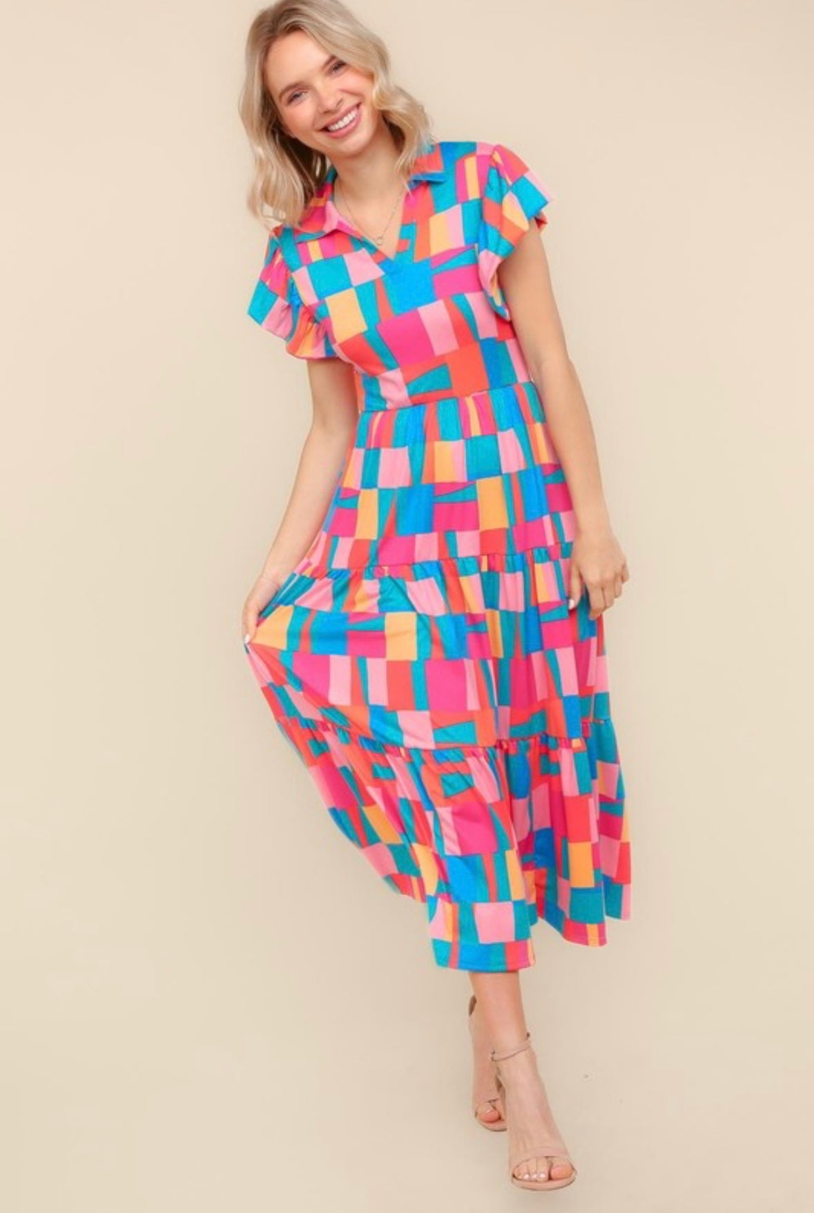 Multi Color Midi Dress