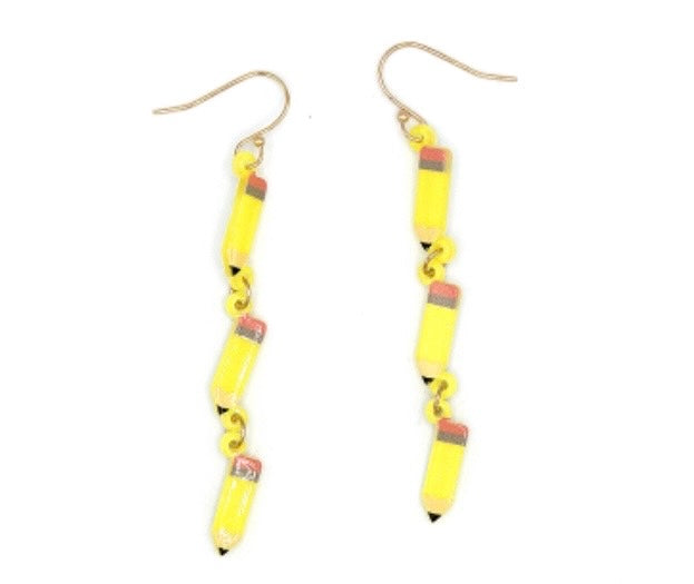 Pencil Dangle Earrings
