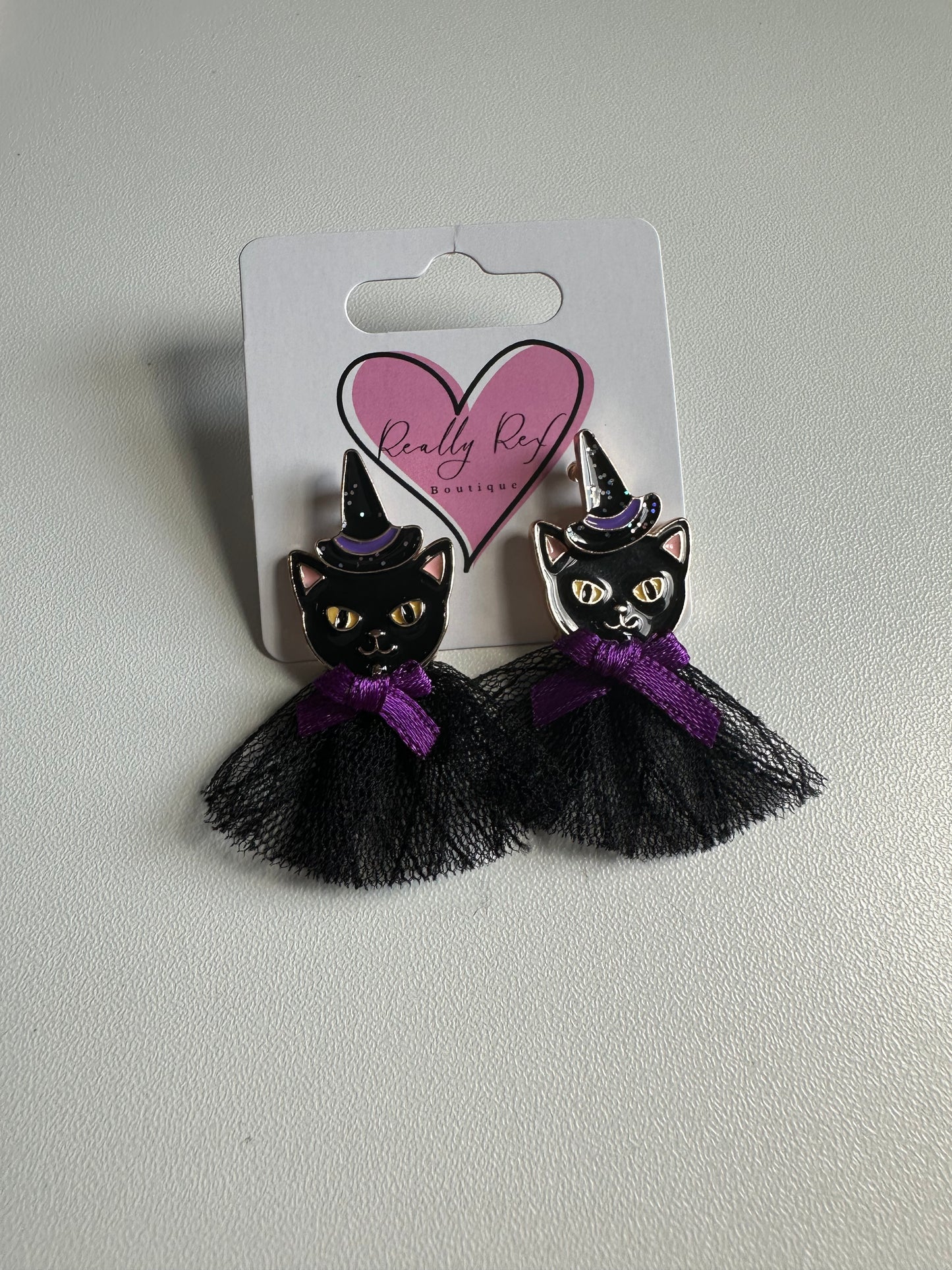 Witch Cat Earrings