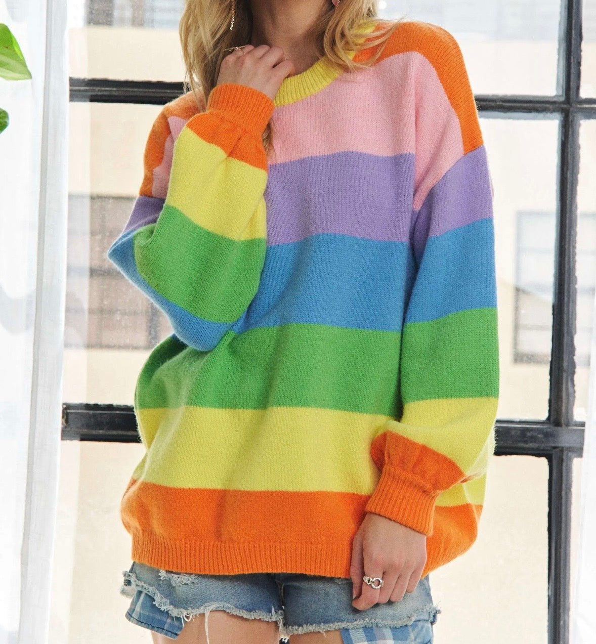 Rainbow Striped Sweater